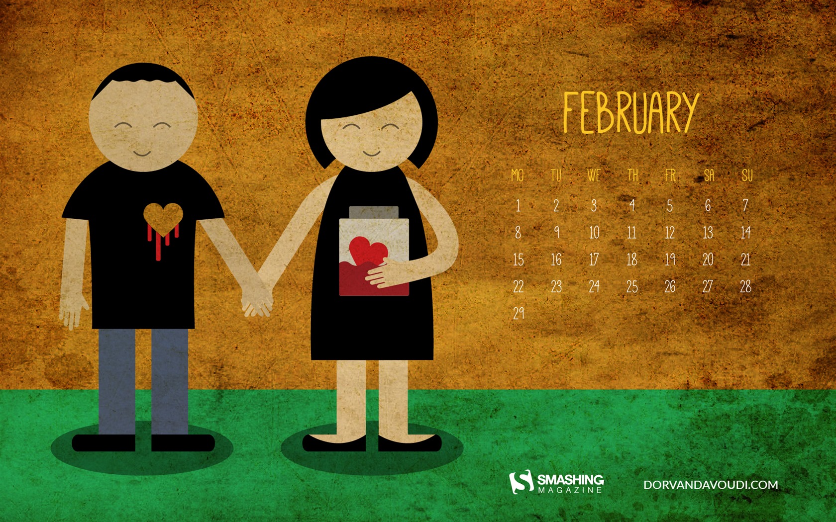 Februar 2016 Kalender Wallpaper (2) #5 - 1680x1050