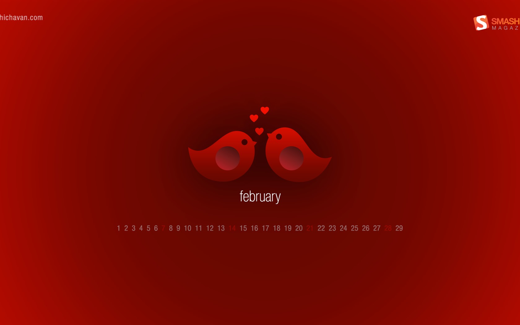 February 2016 Calendar wallpaper (2) #7 - 1680x1050