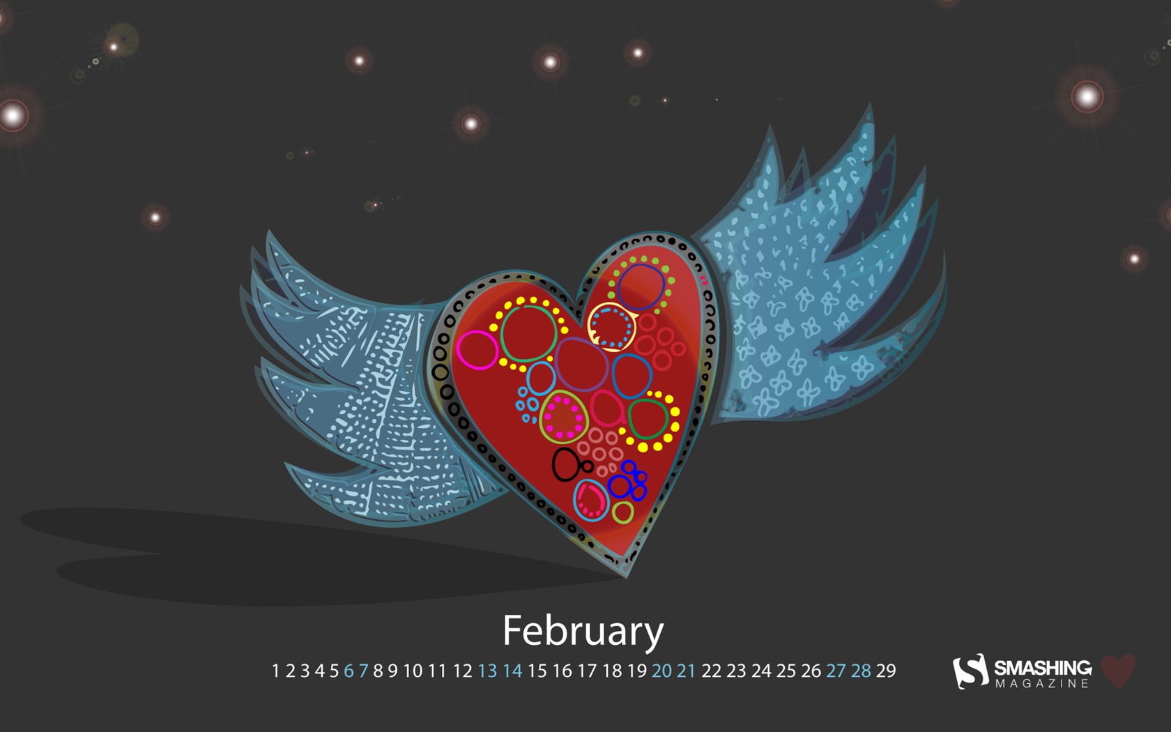 February 2016 Calendar wallpaper (2) #13 - 1680x1050