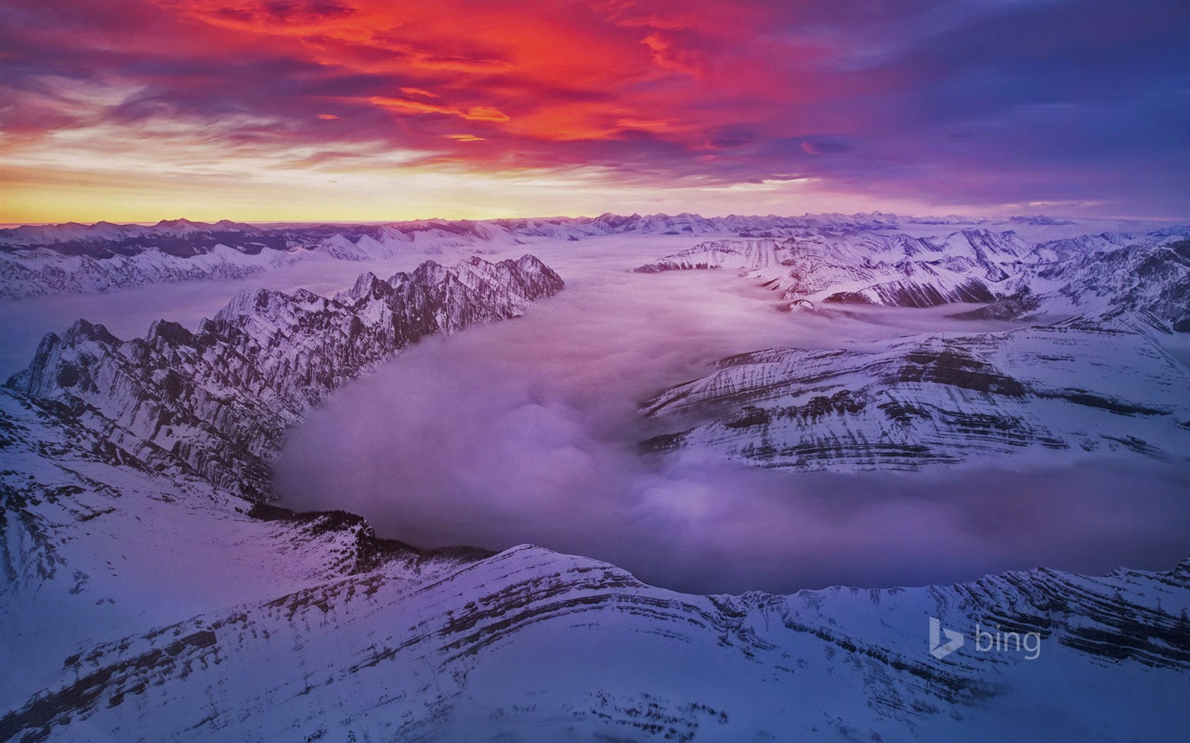 Ledna 2016 Bing téma HD tapety na plochu #10 - 1680x1050