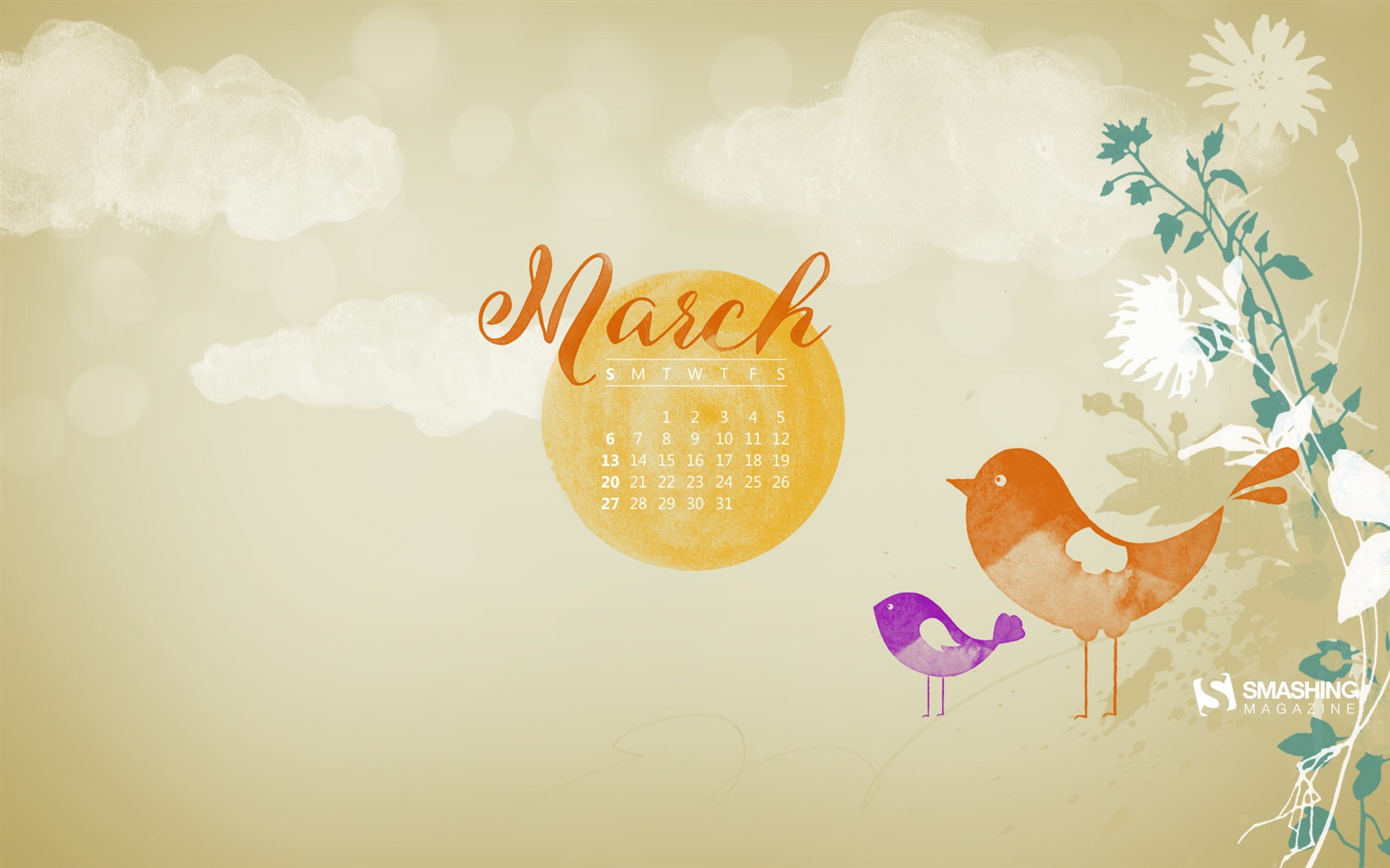 March 2016 calendar wallpaper (2) #11 - 1680x1050