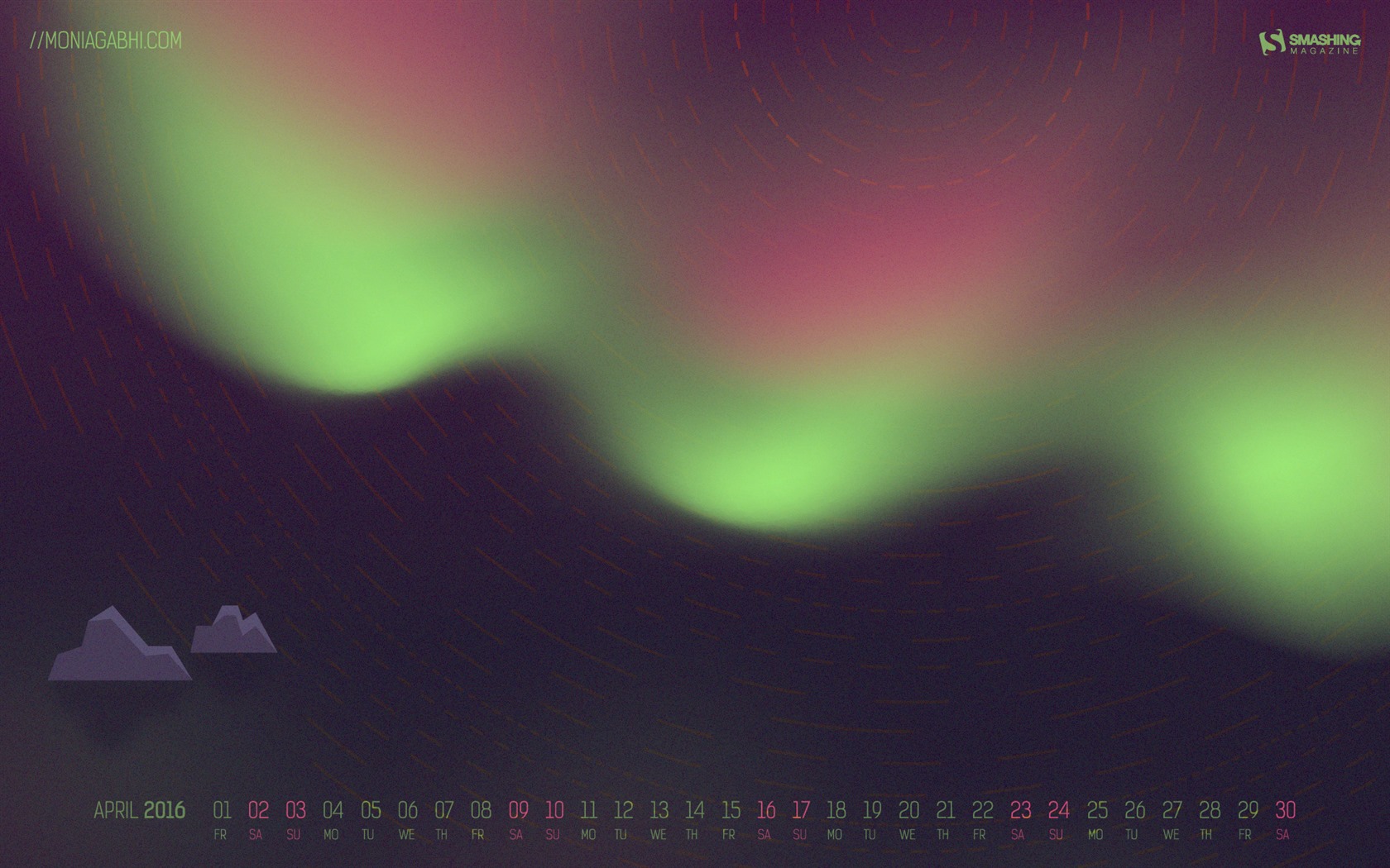 April 2016 calendar wallpaper (2) #9 - 1680x1050