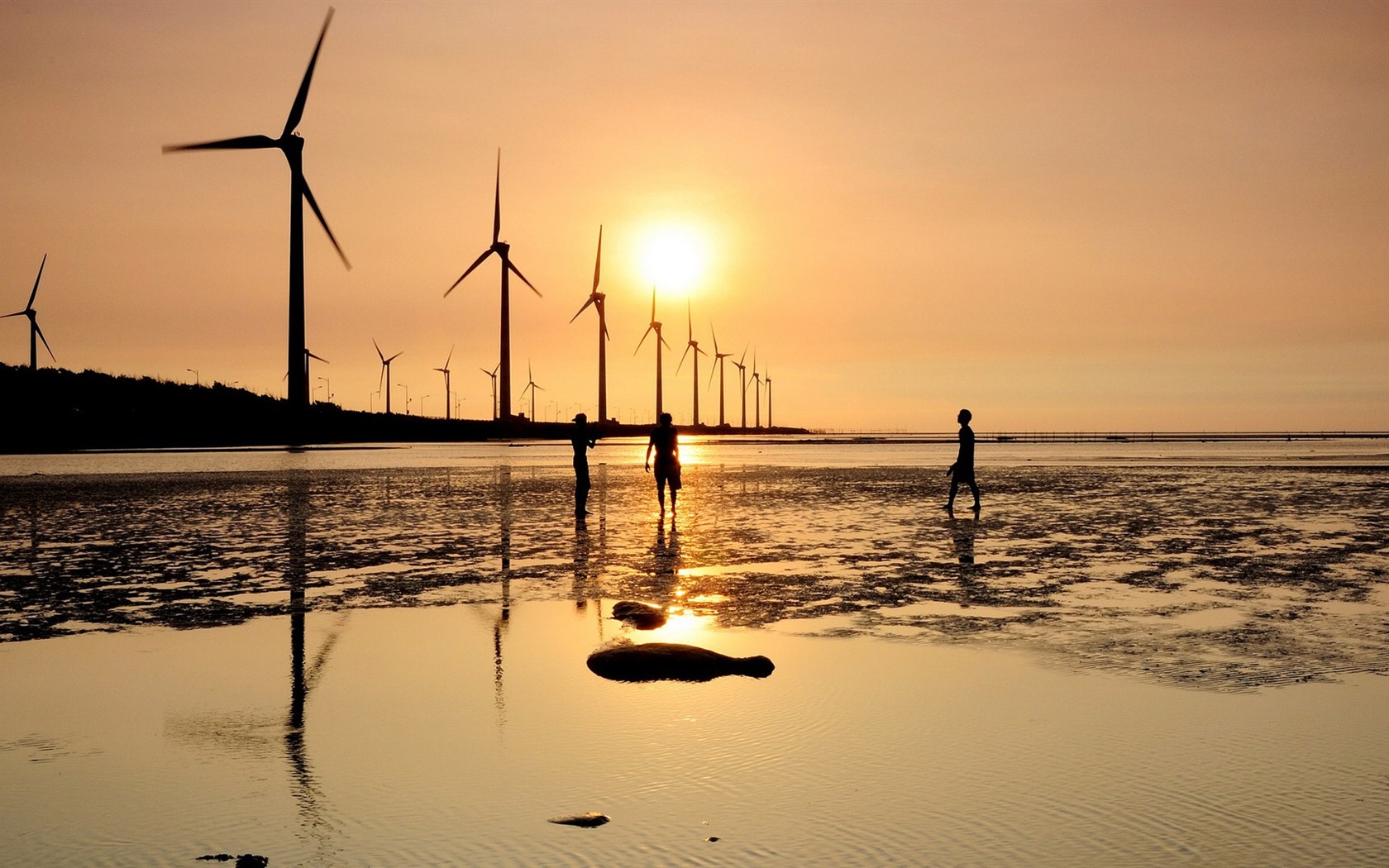 Taiwan Gaomei wetlands sunset HD Wallpapers #9 - 1680x1050