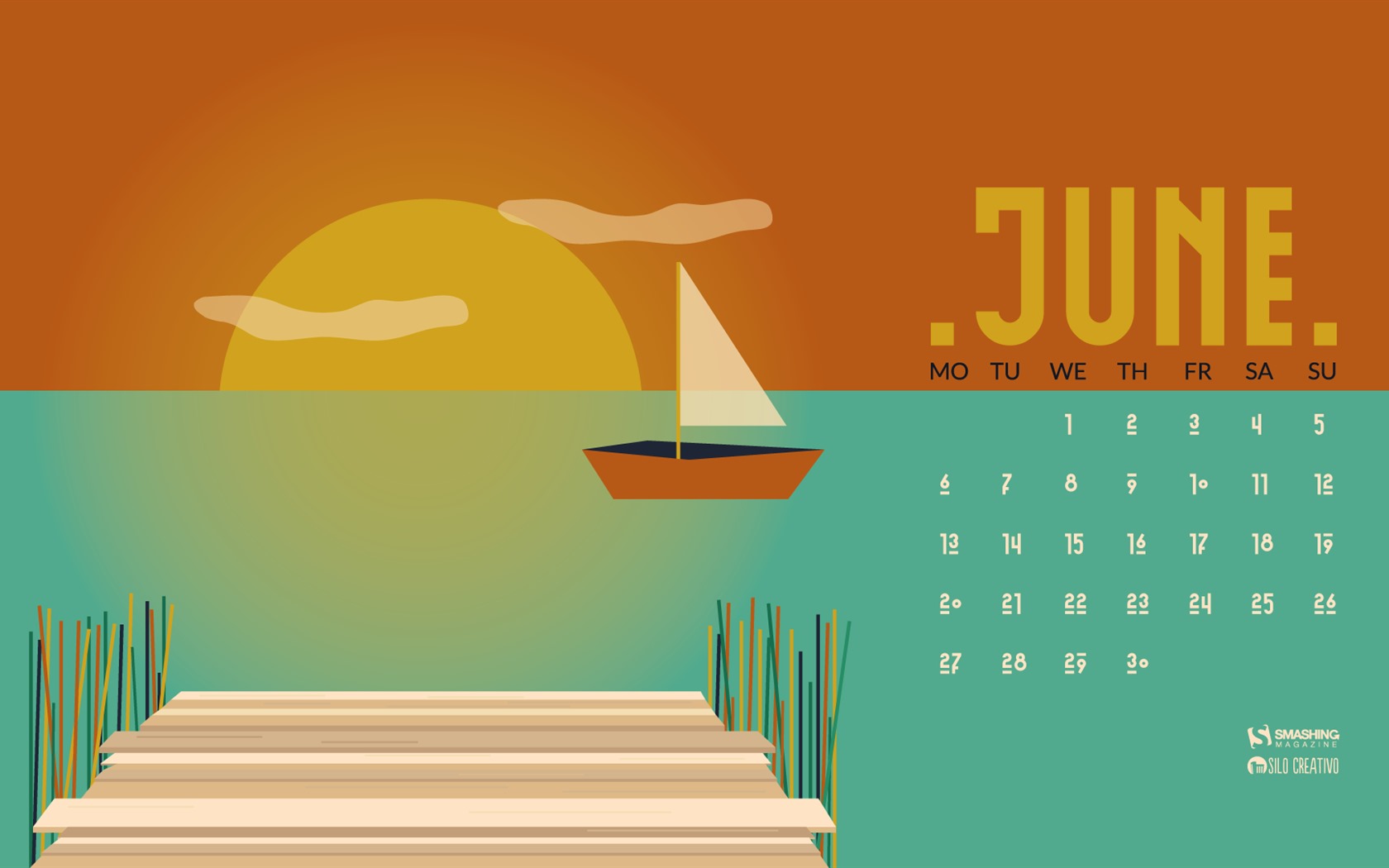 Juni 2016 Kalender Wallpaper (2) #19 - 1680x1050