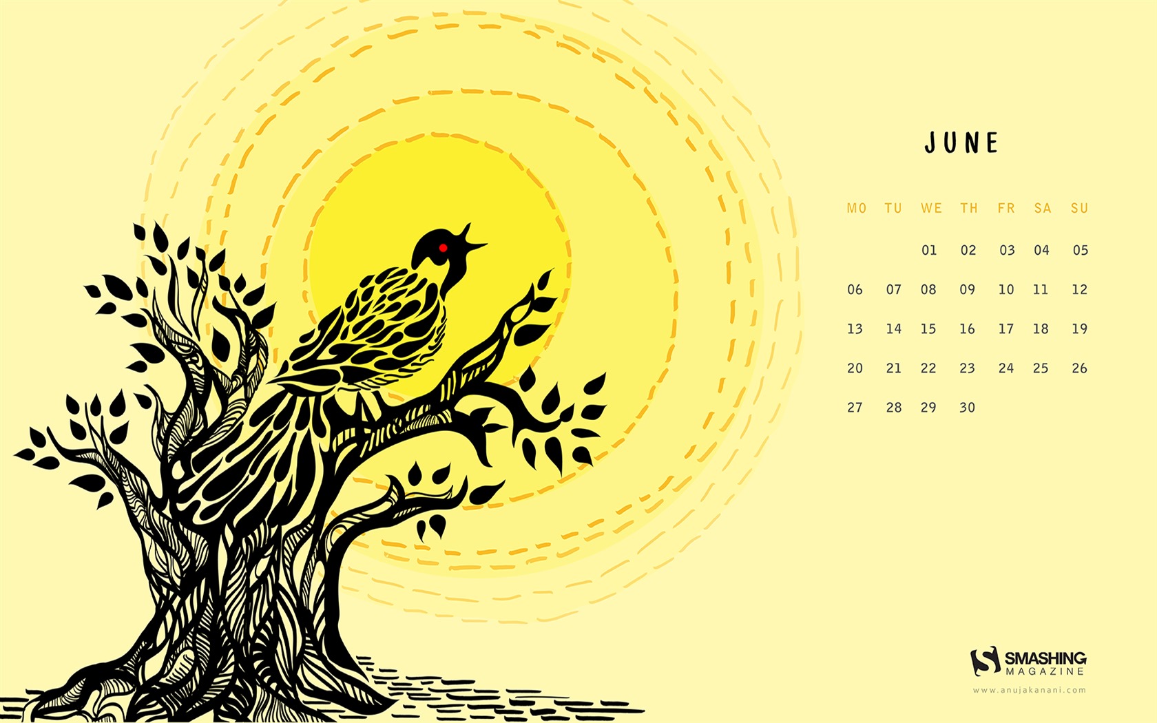 Juni 2016 Kalender Wallpaper (2) #20 - 1680x1050