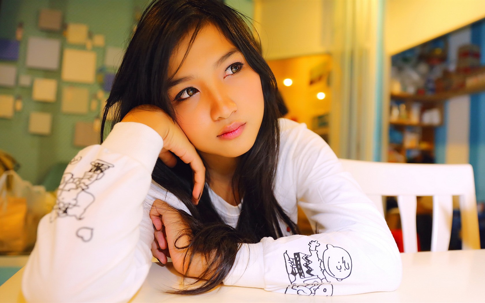 Pure and lovely young Asian girl HD wallpapers collection (2) #9 - 1680x1050