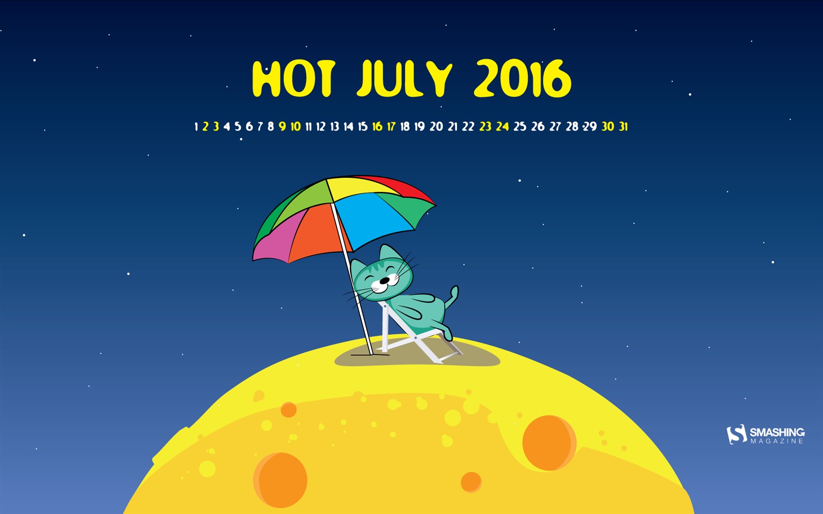 Juillet 2016 calendrier fond d'écran (2) #19 - 1680x1050