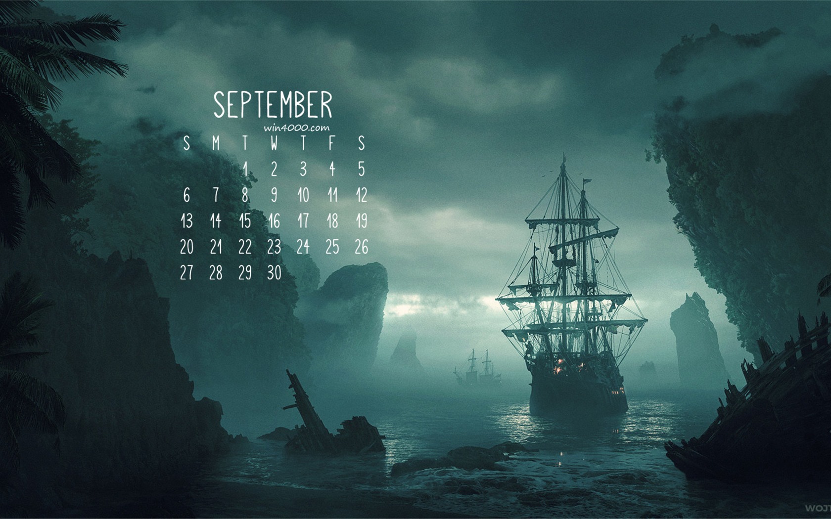 September 2016 Kalender Wallpaper (1) #2 - 1680x1050