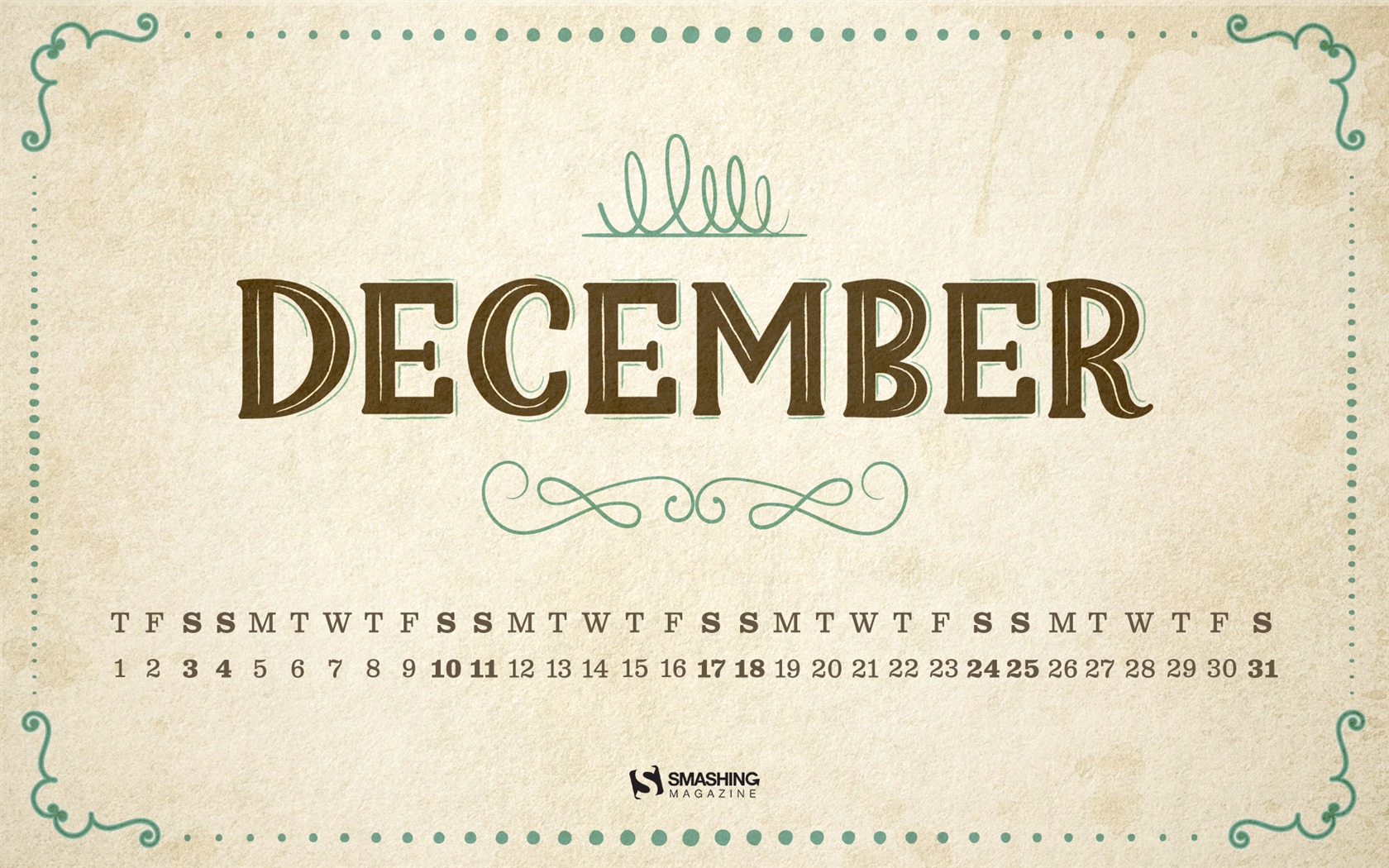December 2016 Christmas theme calendar wallpaper (2) #9 - 1680x1050