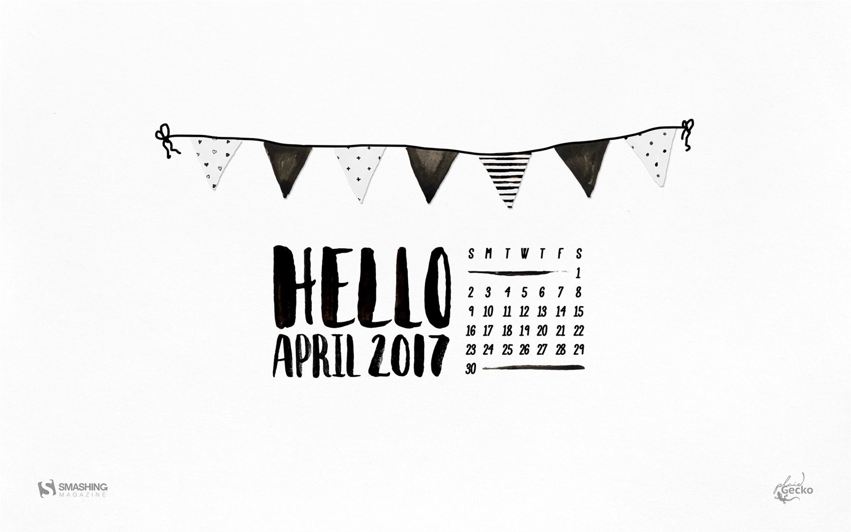 April 2017 calendar wallpaper (2) #4 - 1680x1050