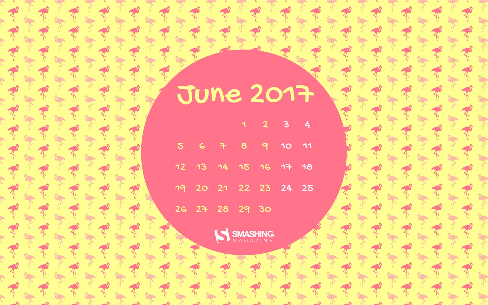 June 2017 calendar wallpaper #2 - 1680x1050