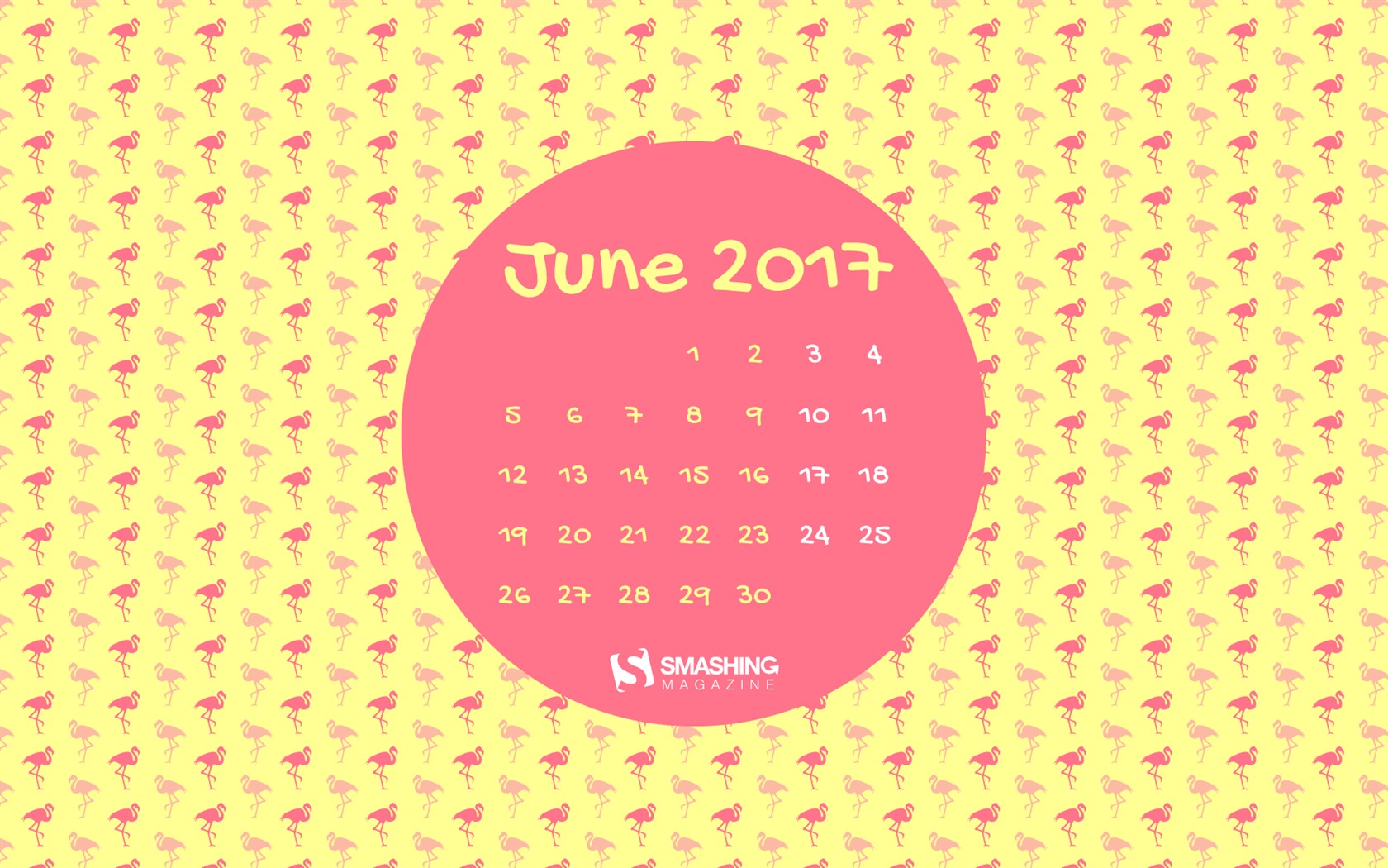 June 2017 calendar wallpaper #2 - 1680x1050