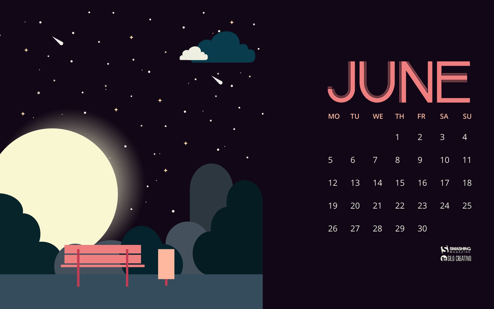June 2017 calendar wallpaper #16 - 1680x1050