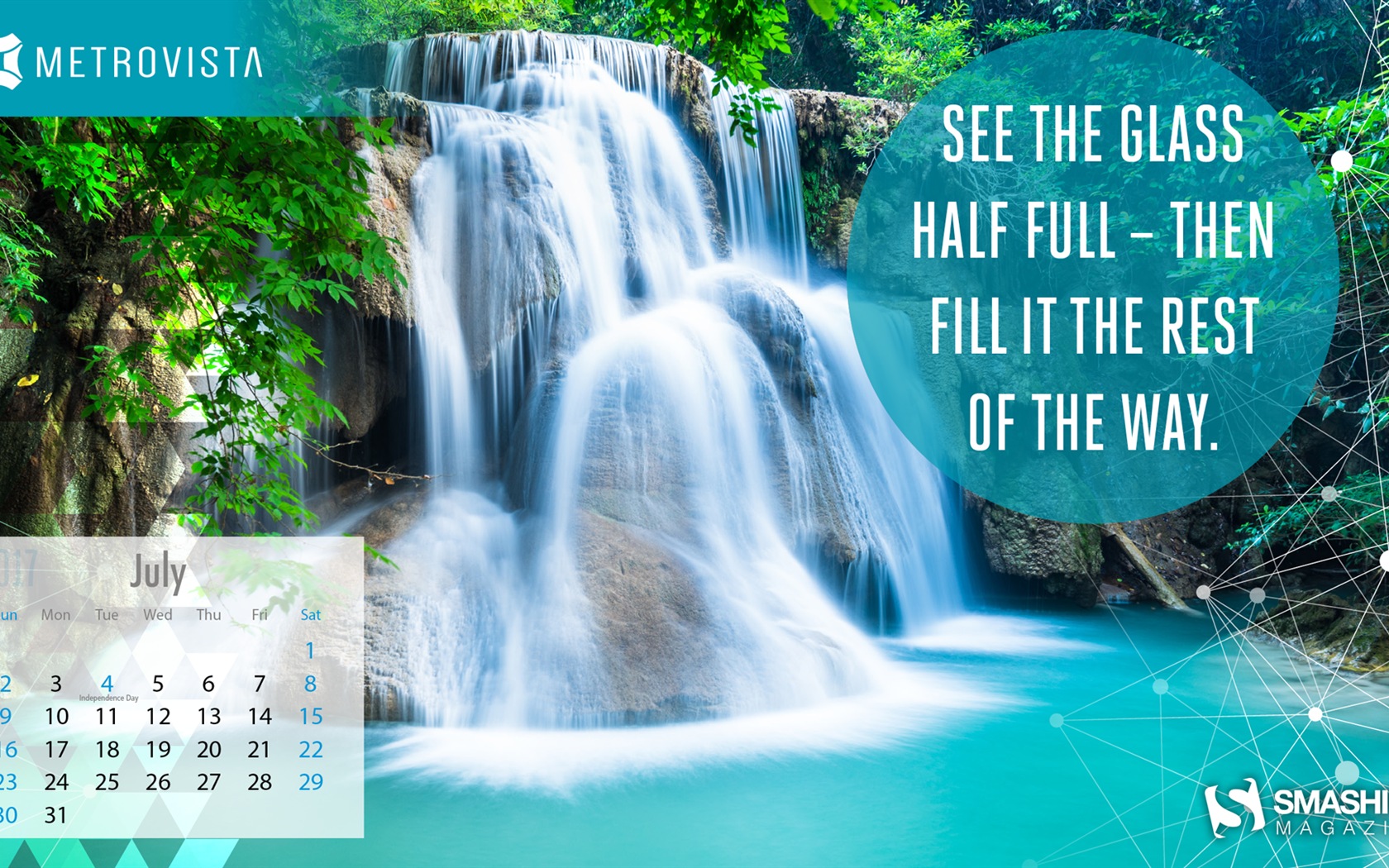 July 2017 calendar wallpaper #1 - 1680x1050