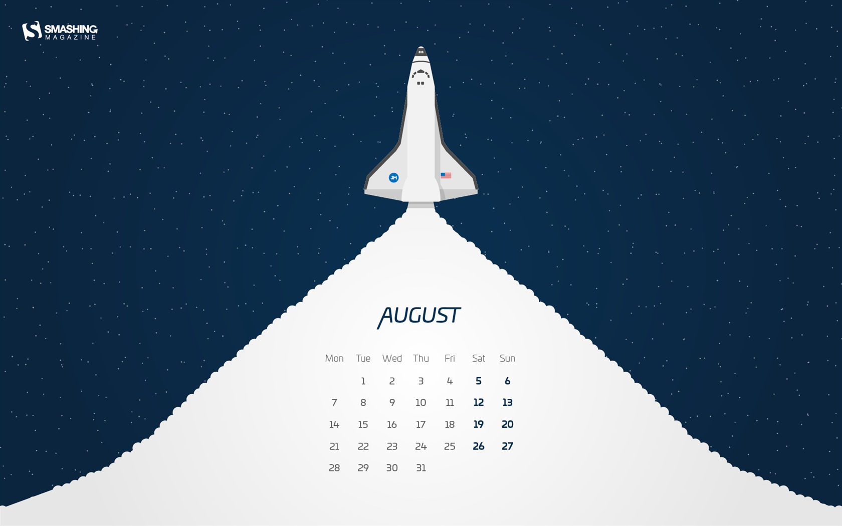 Fondo de escritorio del calendario de agosto de 2017 #13 - 1680x1050