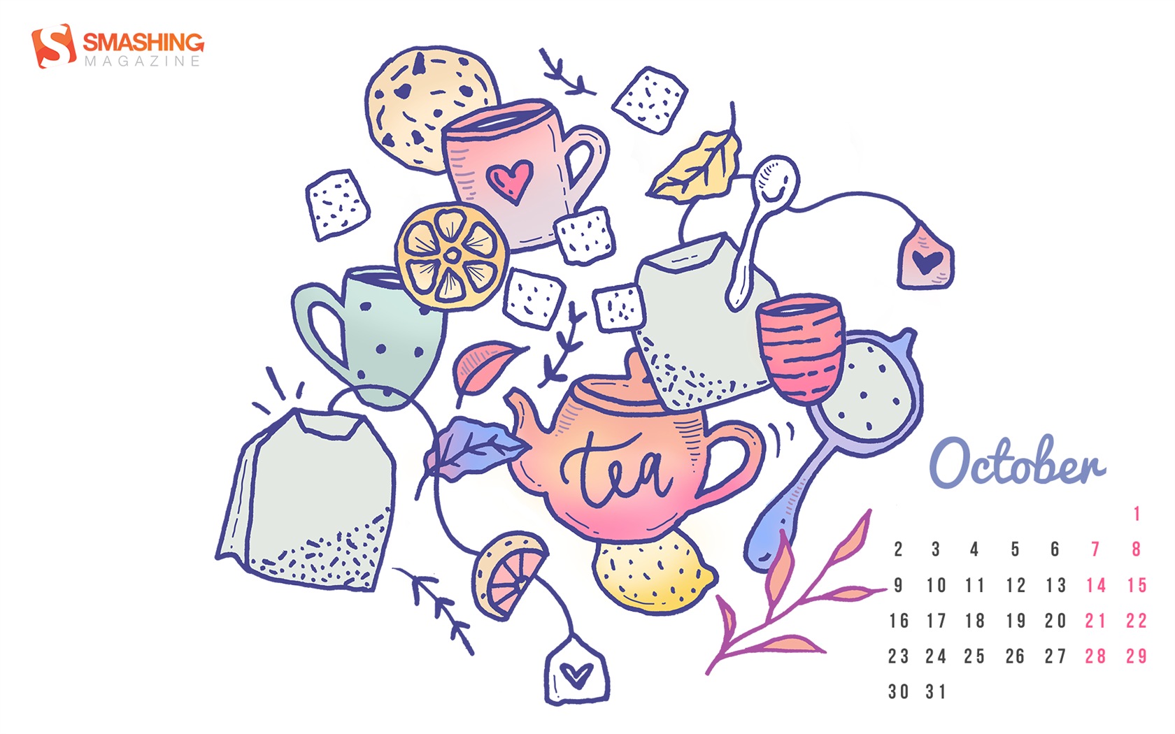 October 2017 calendar wallpaper #24 - 1680x1050