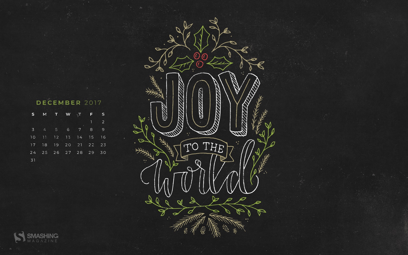 Dezember 2017 Kalender Hintergrund #14 - 1680x1050
