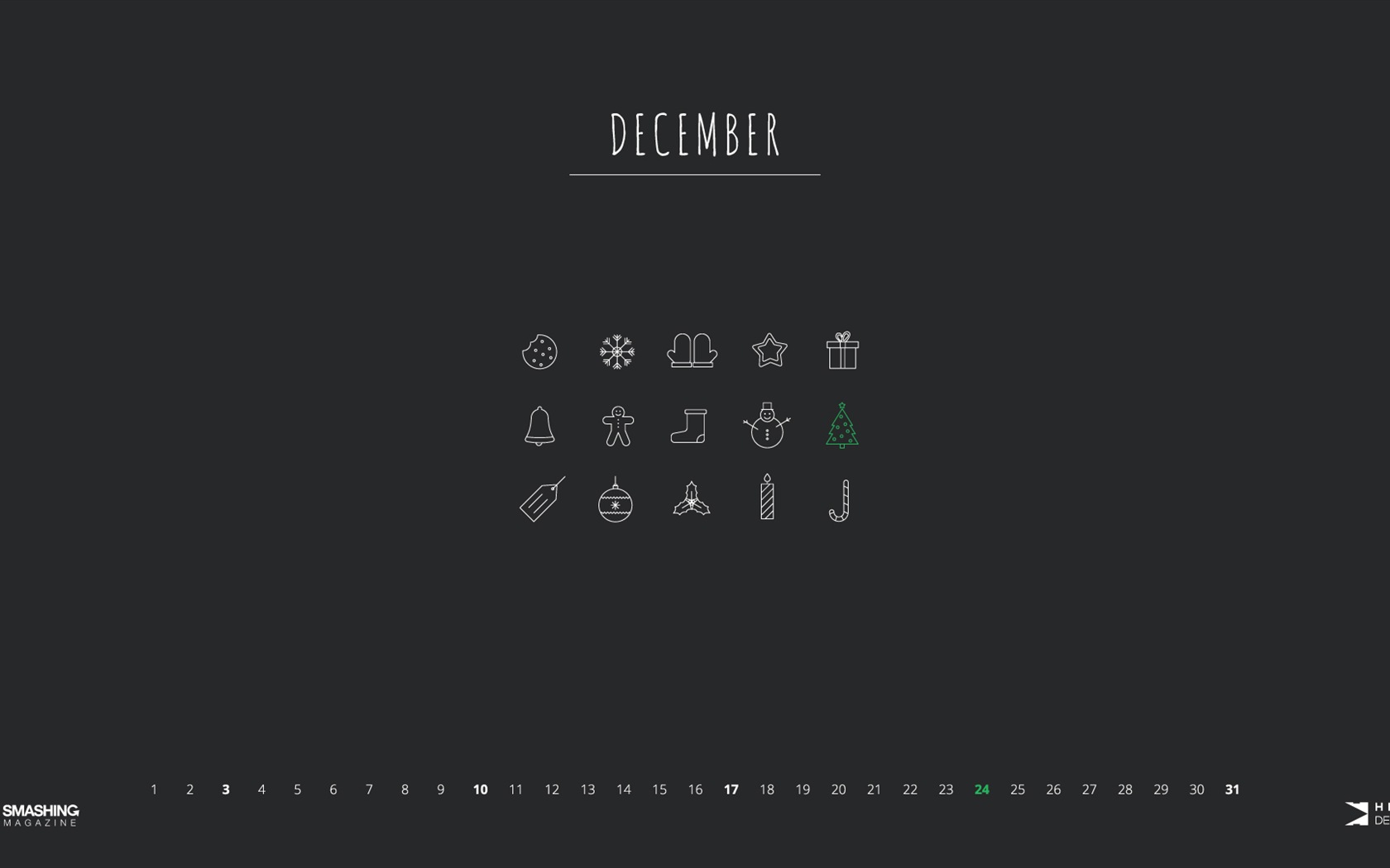December 2017 Calendar Wallpaper #21 - 1680x1050