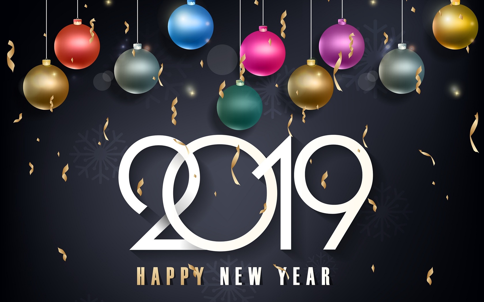 Happy New Year 2019 HD wallpapers #9 - 1680x1050