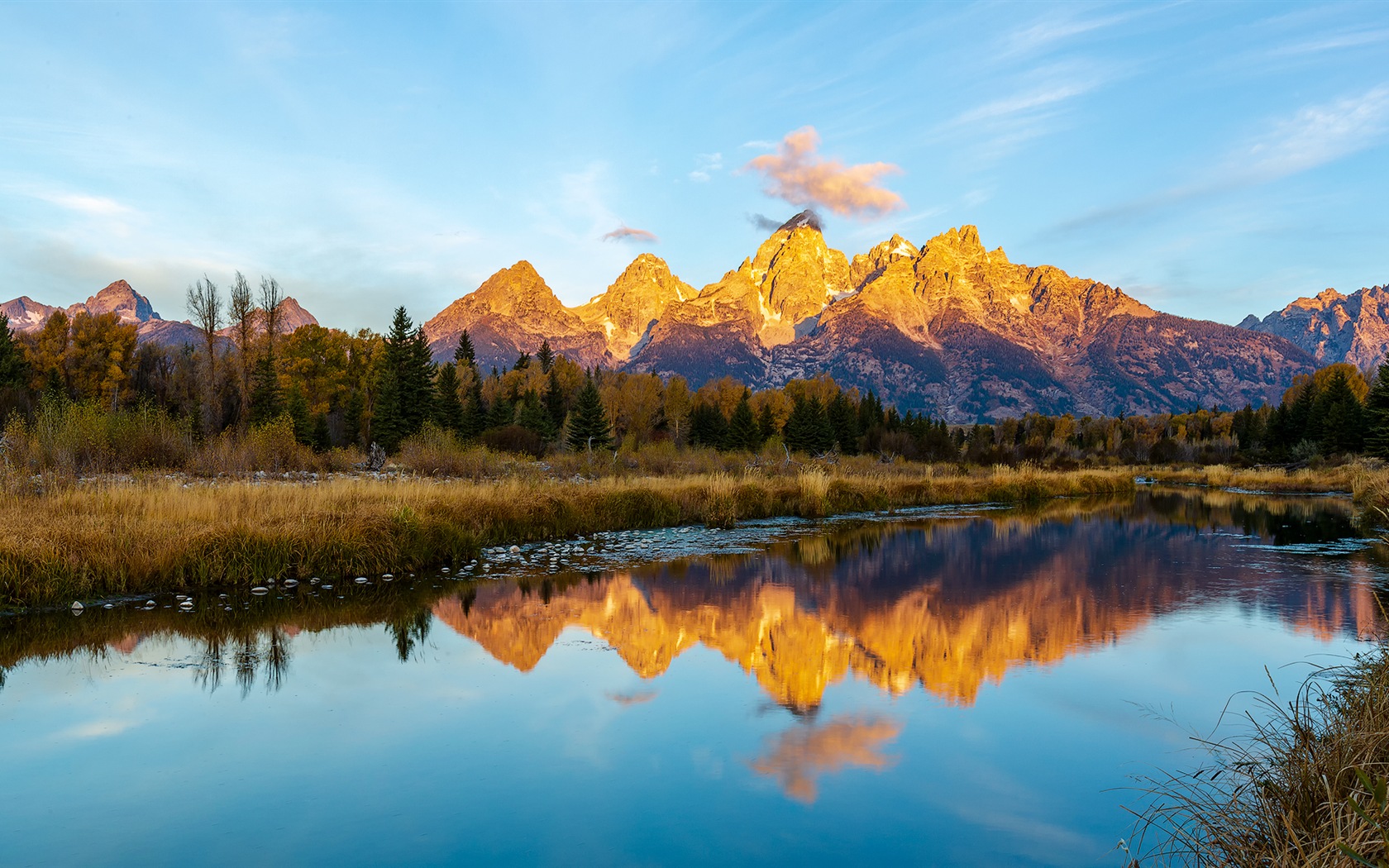 미국 그랜드 Teton 국립 공원 자연 풍경의 HD 월페이퍼 #4 - 1680x1050