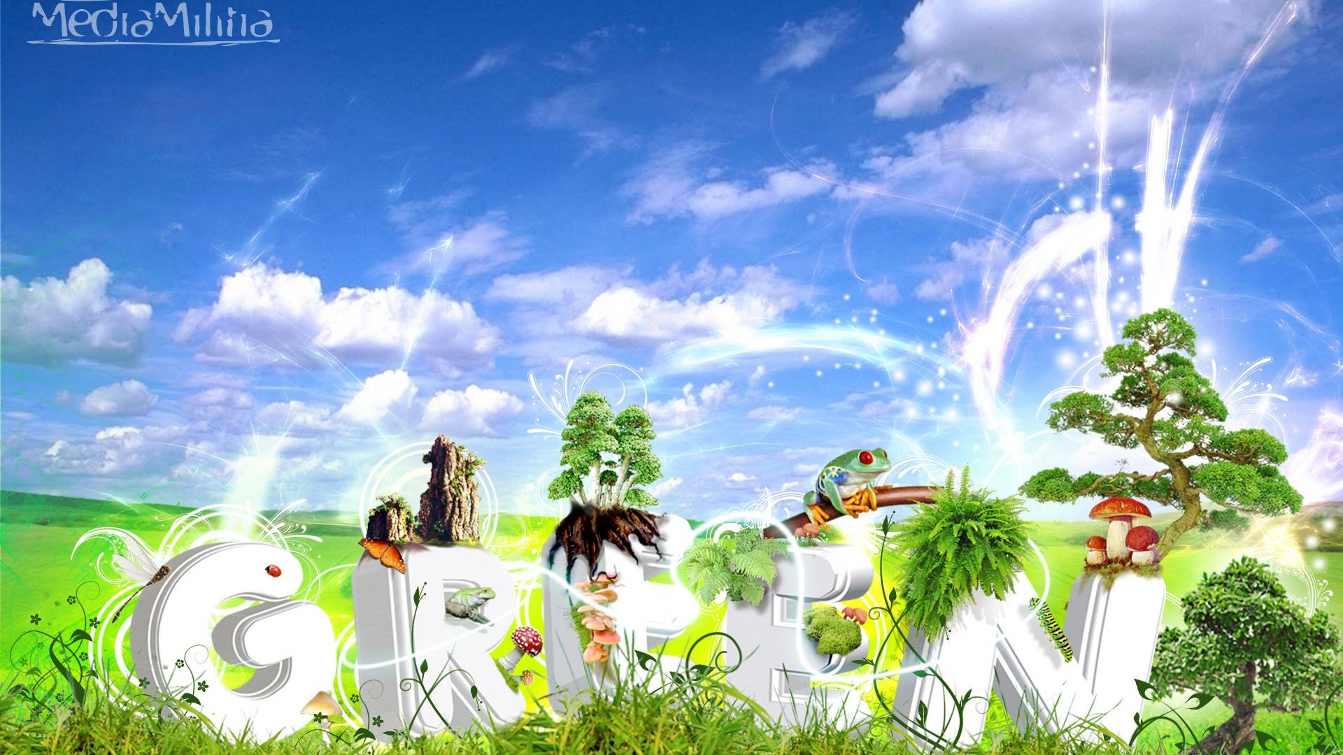 Creative synthesis of the visual wallpaper #6 - 1920x1080