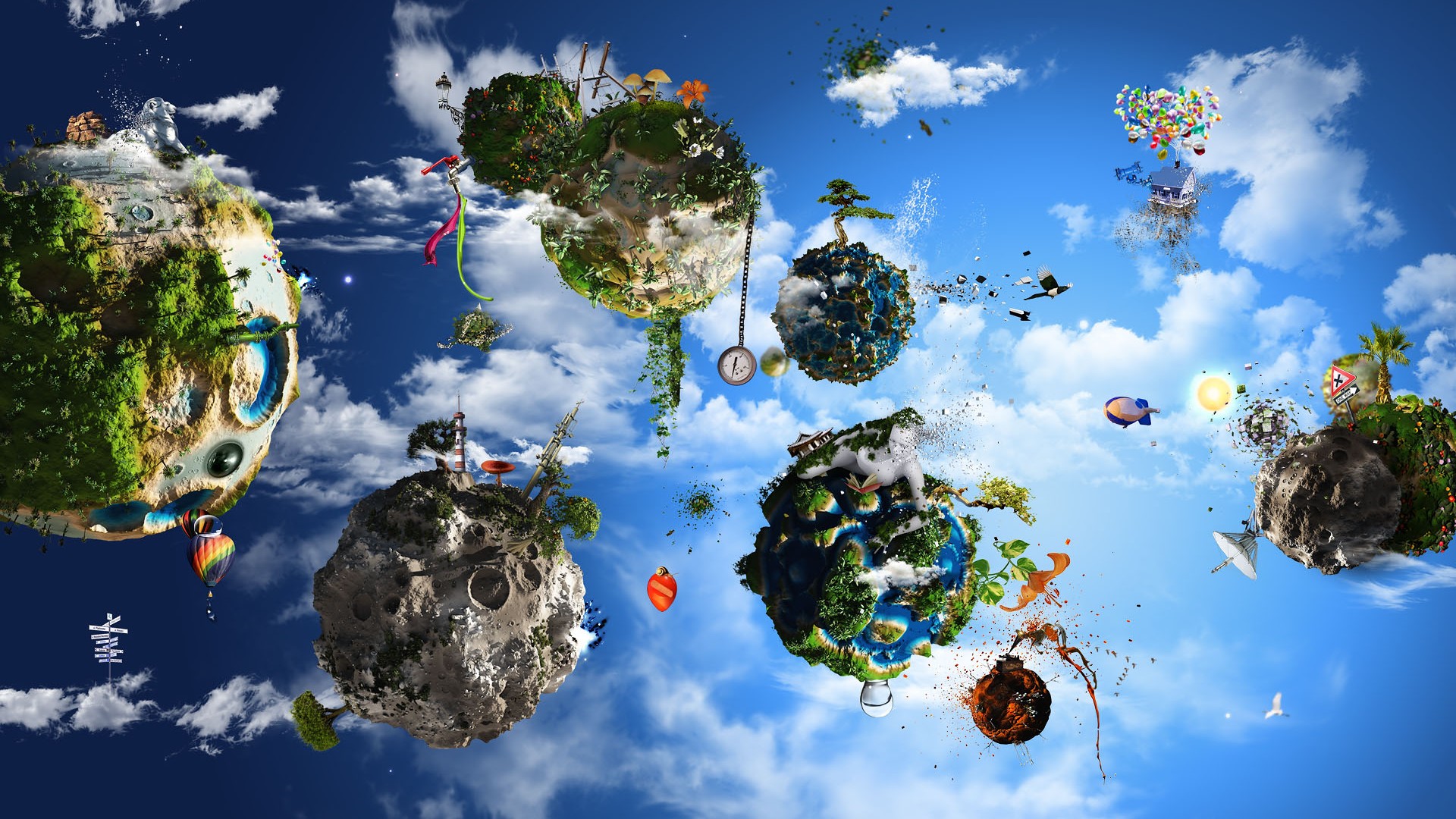 Creative synthesis of the visual wallpaper #13 - 1920x1080