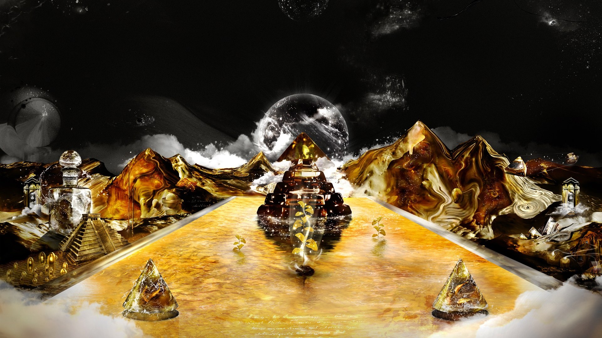 Creative synthesis of the visual wallpaper #18 - 1920x1080