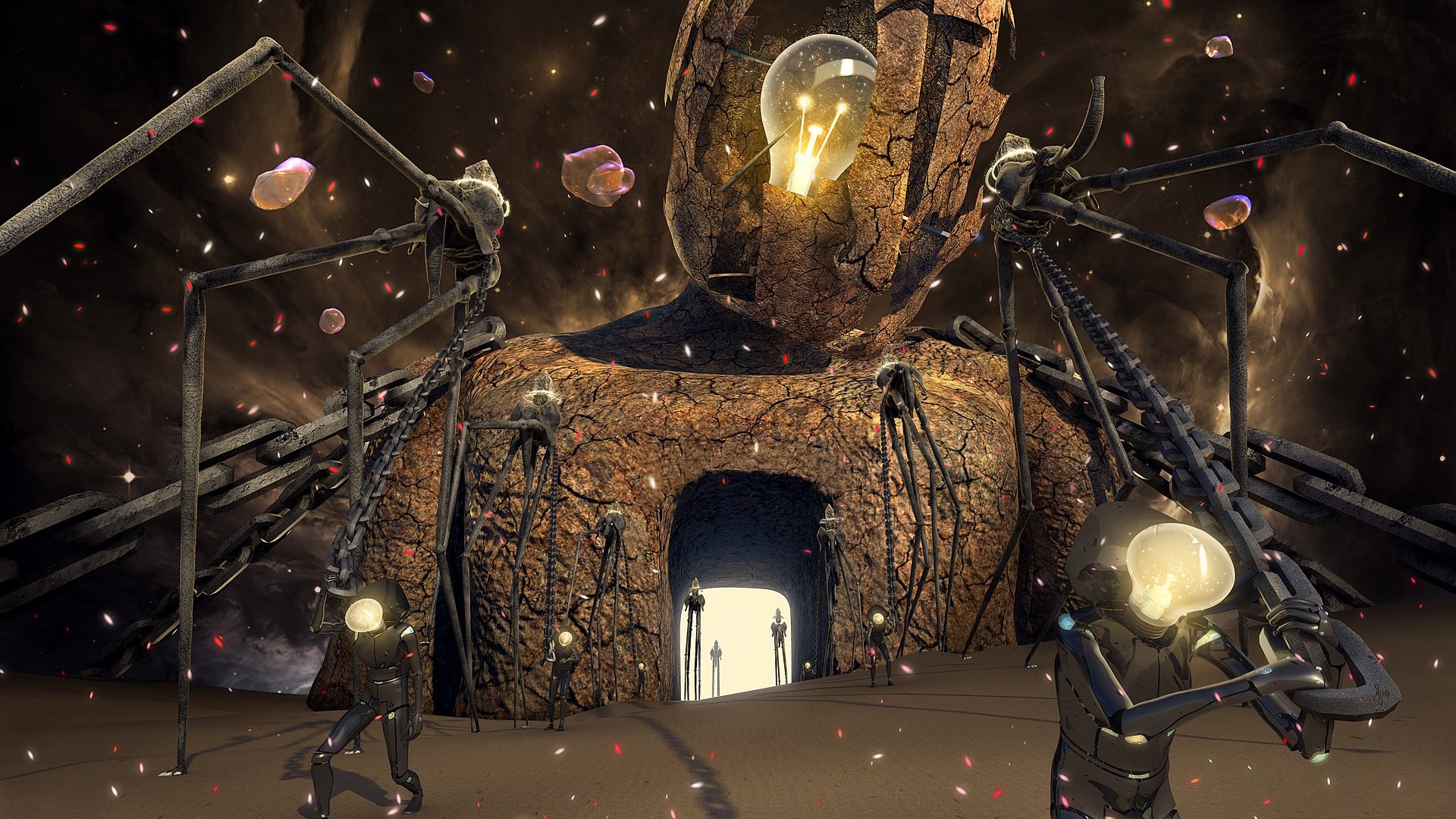 Creative synthesis of the visual wallpaper #35 - 1920x1080