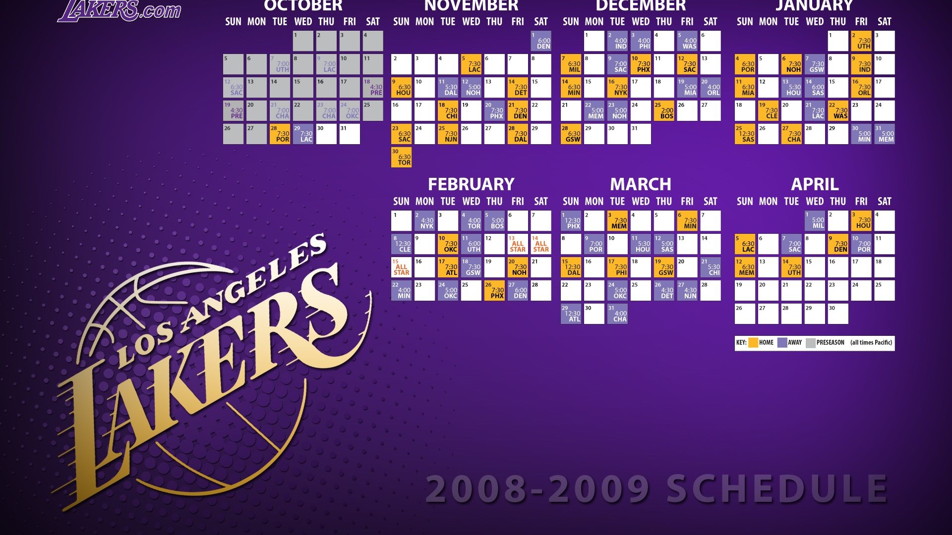 Los Angeles Lakers Offizielle Wallpaper #1 - 1920x1080