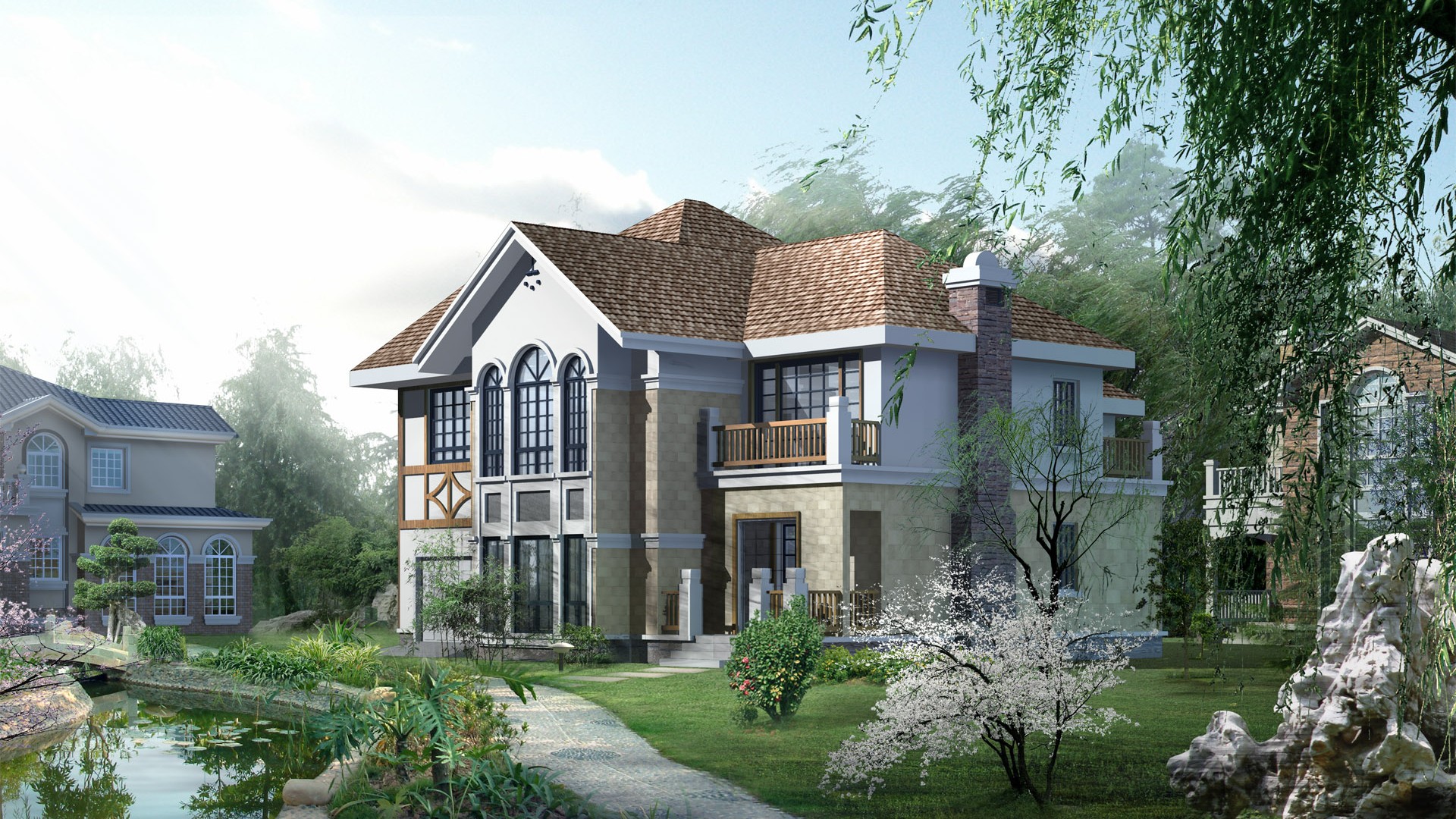 Vliv krajiny na plochu HD architektury #1 - 1920x1080