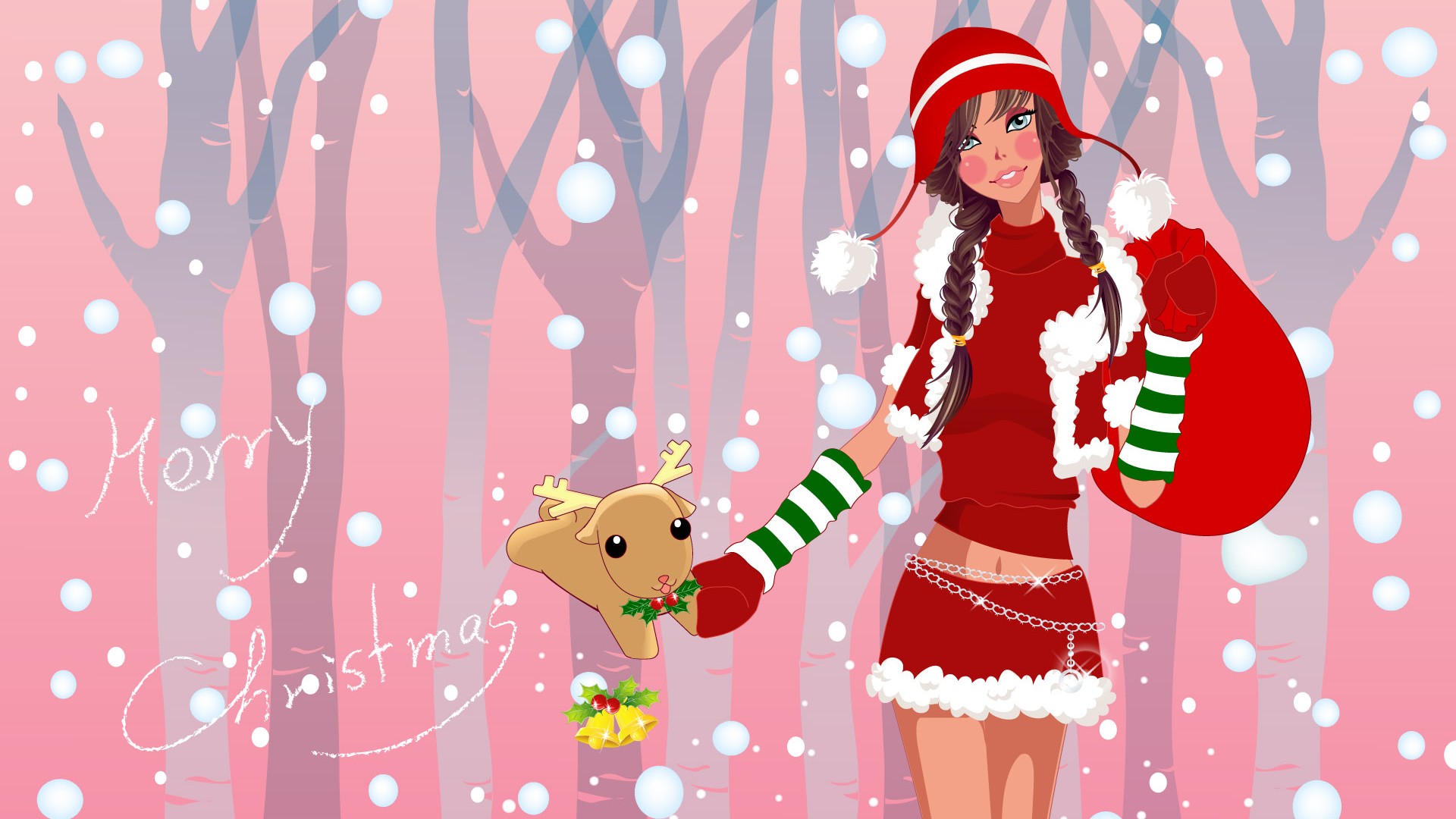 Christmas Wallpaper illustration MM #1 - 1920x1080