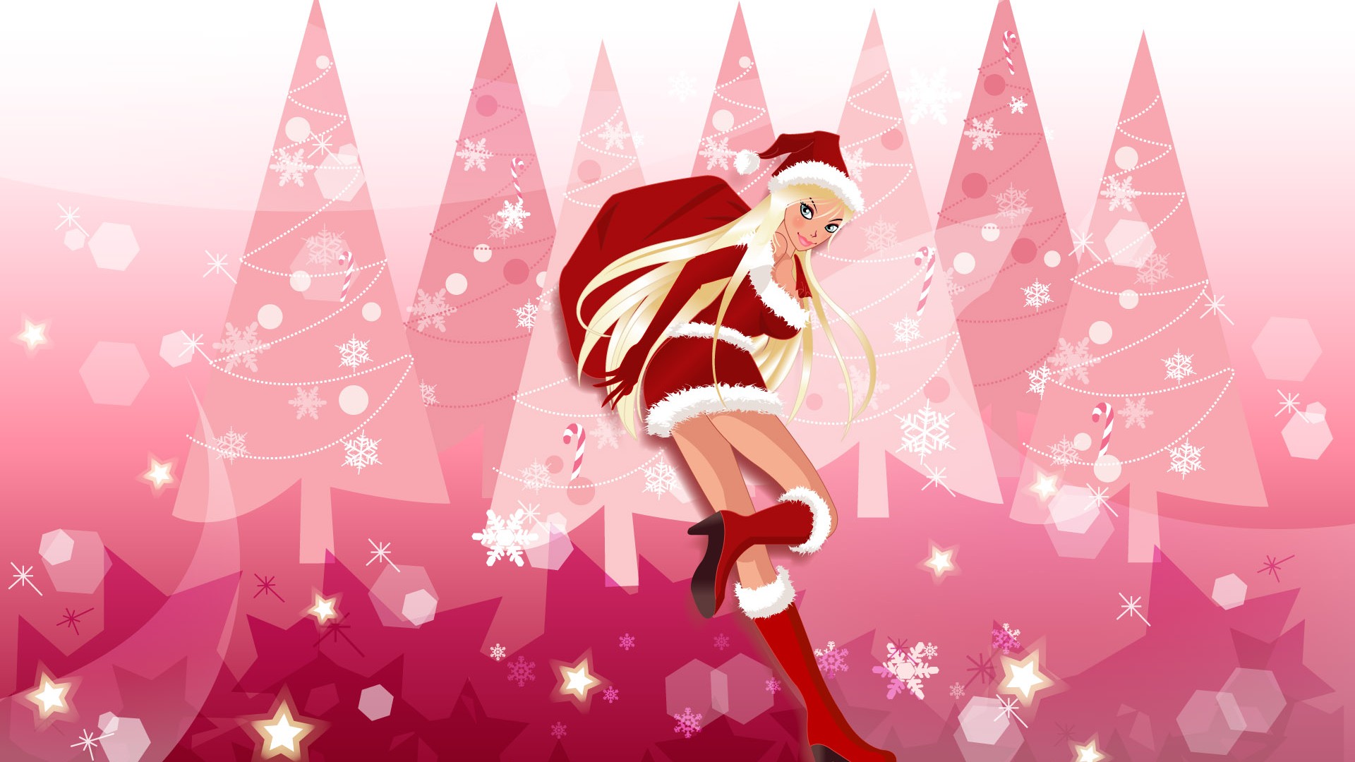 Christmas Wallpaper illustration MM #7 - 1920x1080