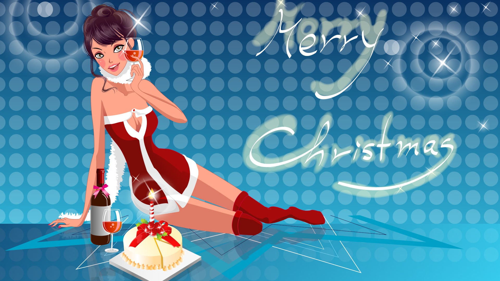 Christmas Wallpaper illustration MM #10 - 1920x1080