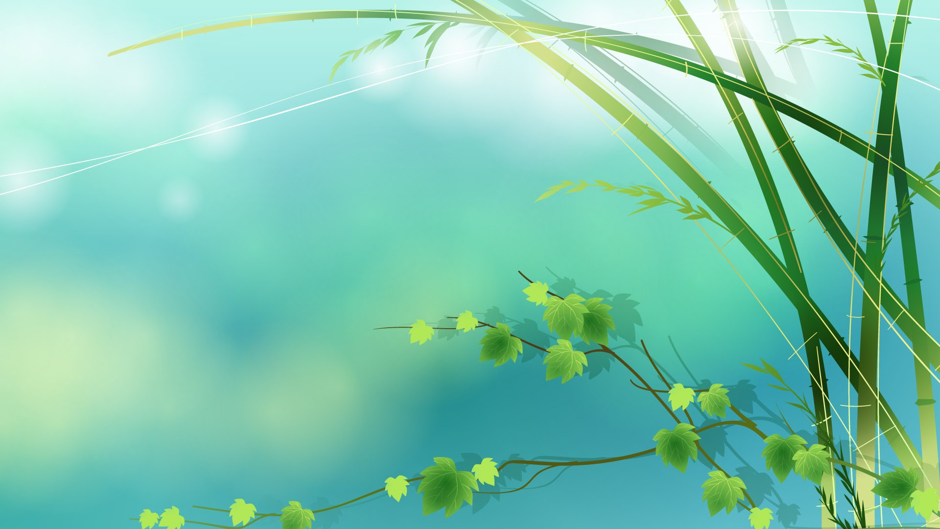 春天氣息矢量寬屏壁紙 #8 - 1920x1080