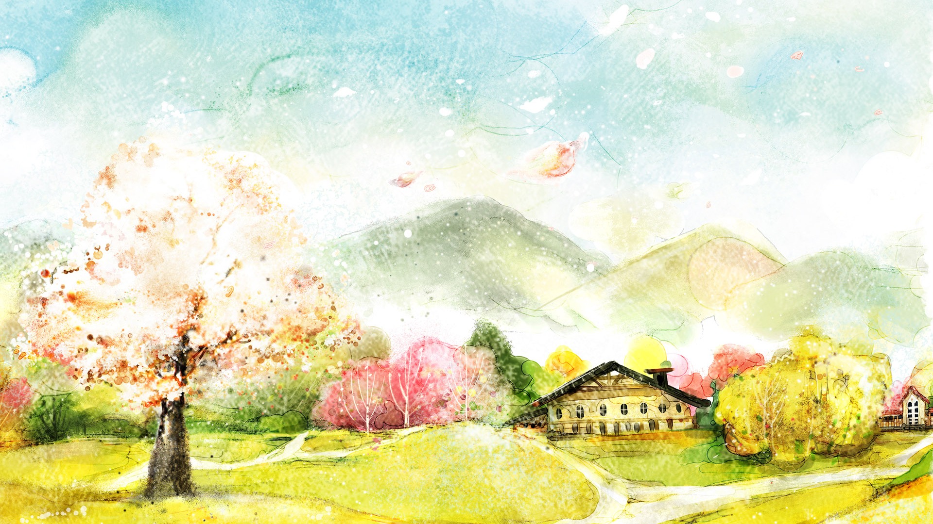 卡通夢幻風光壁紙 #31 - 1920x1080