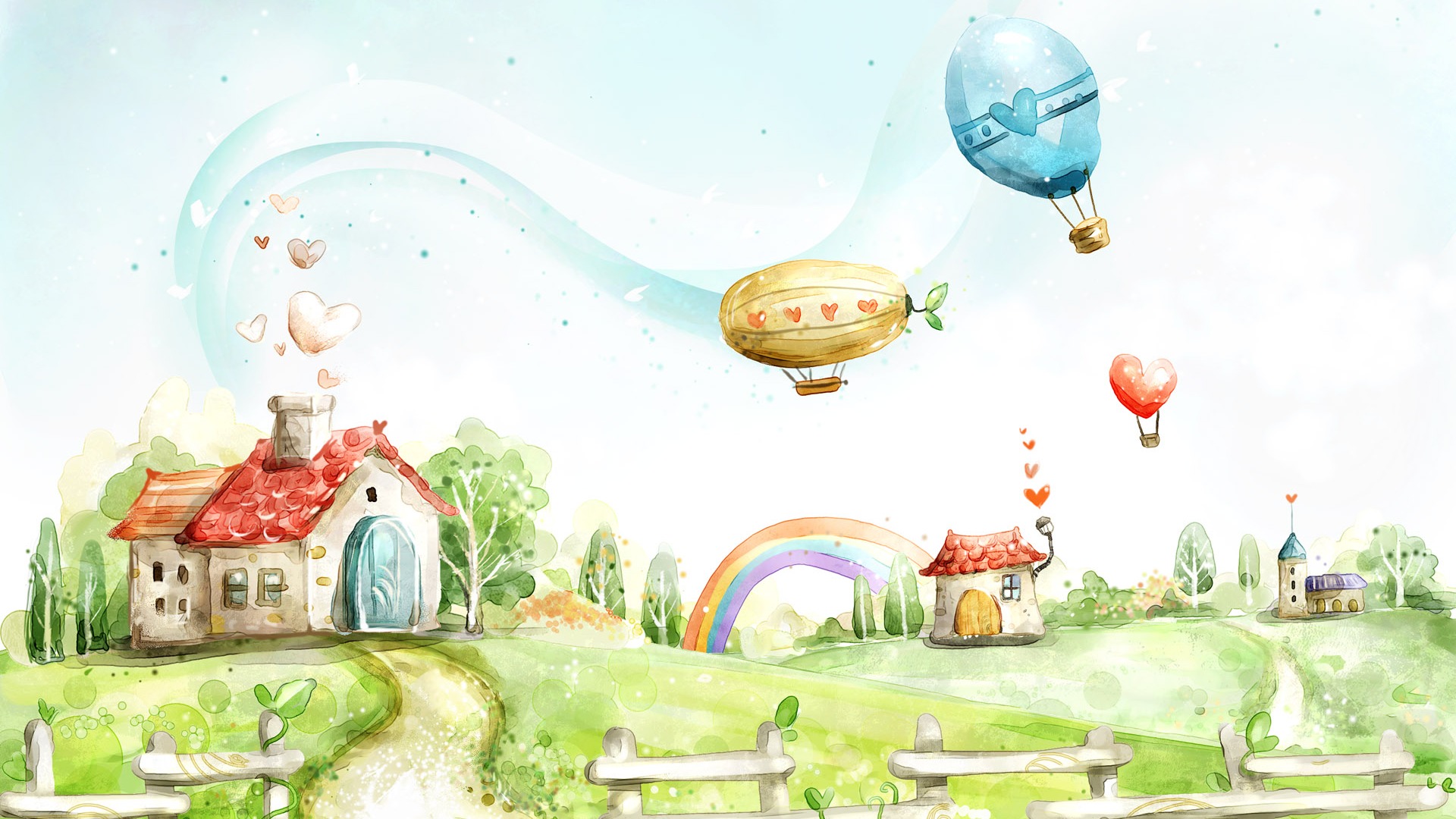 卡通夢幻風光壁紙 #30 - 1920x1080
