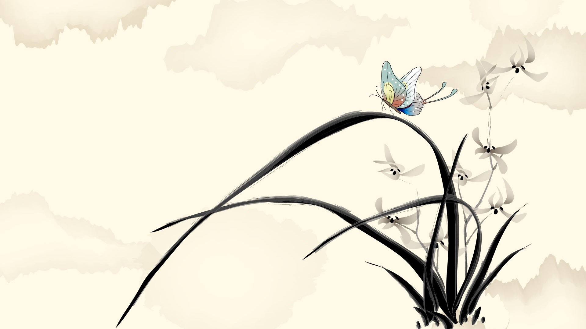 矢量水墨高清壁紙 #16 - 1920x1080