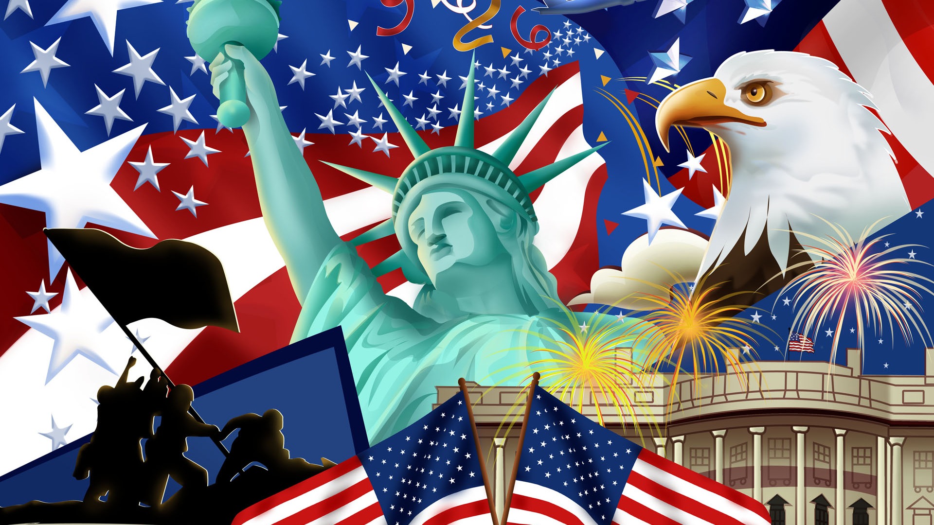 U.S. Independence Day theme wallpaper #14 - 1920x1080