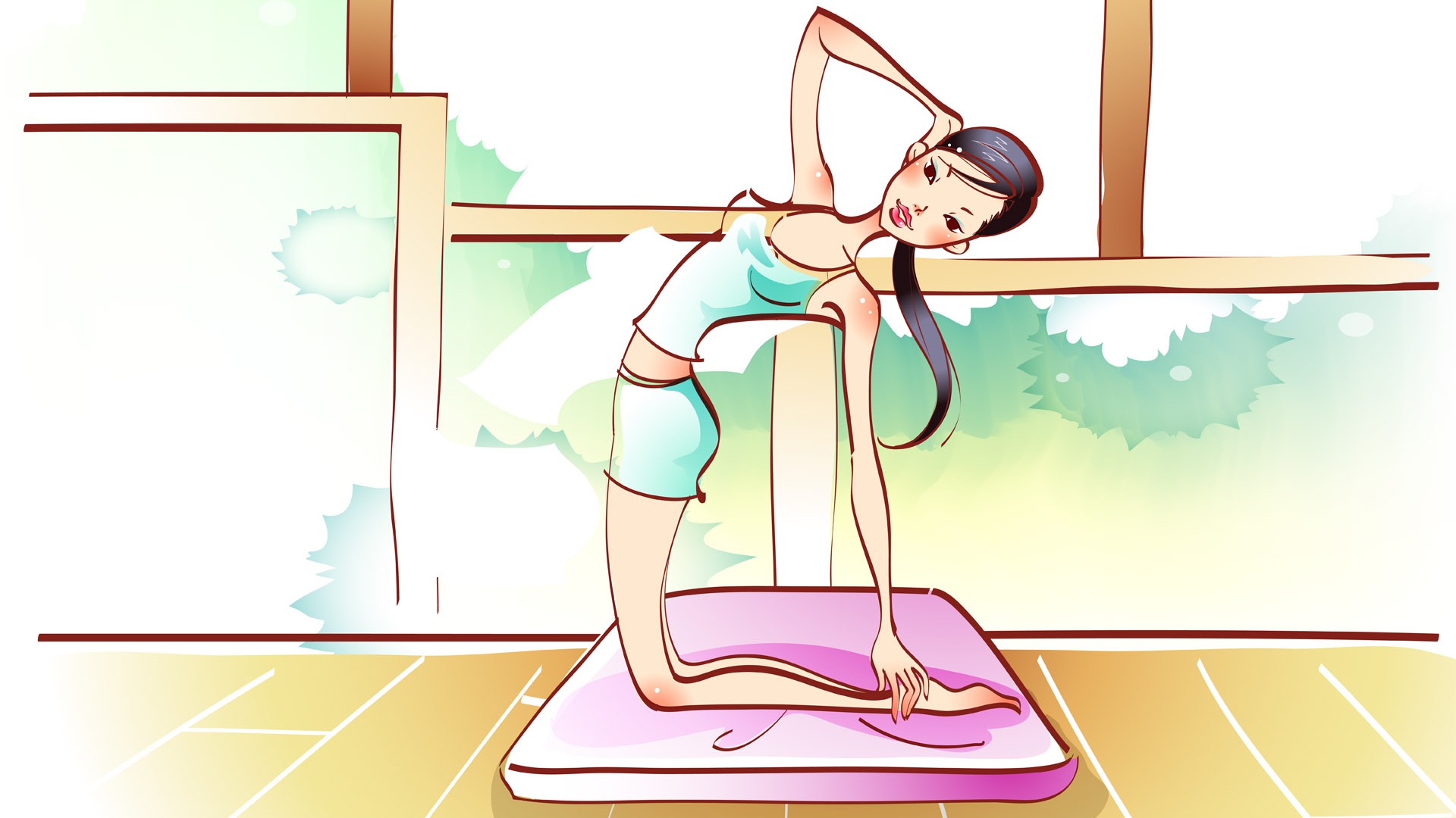 矢量女子運動壁紙 #8 - 1920x1080