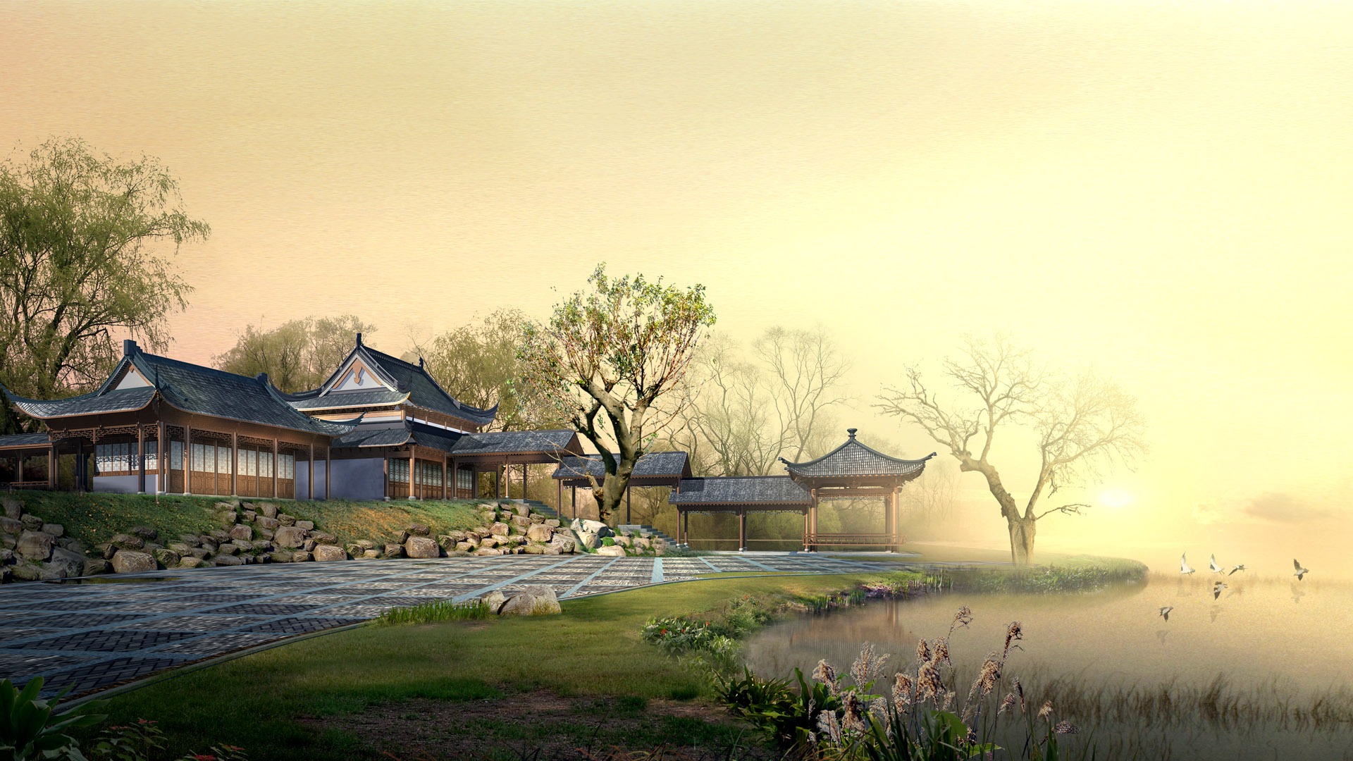 Exquisite architectural landscape wallpaper #27 - 1920x1080