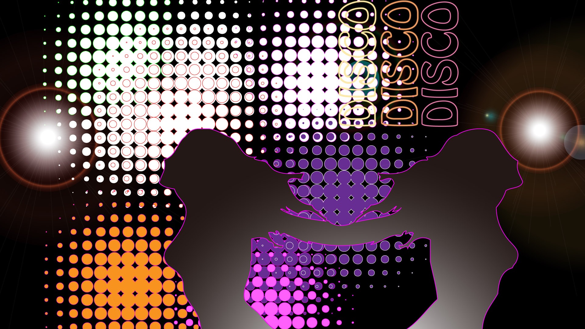 Vector People silhouette wallpaper (2) #6 - 1920x1080