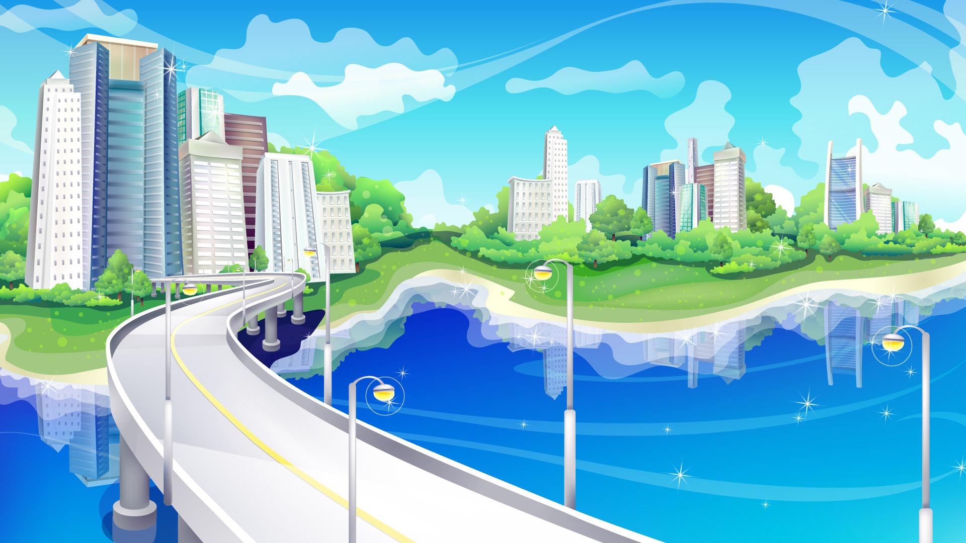矢量風光合集壁紙(一) #3 - 1920x1080