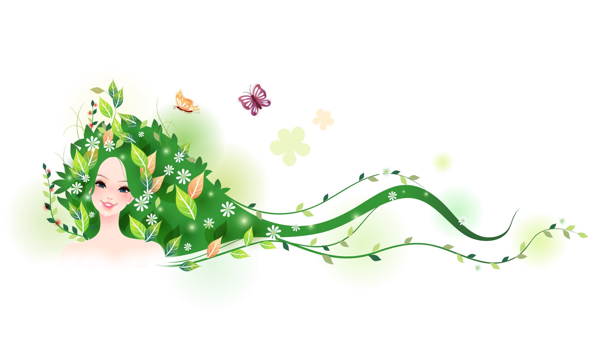 矢量女人花壁紙專輯(四) #6 - 1920x1080