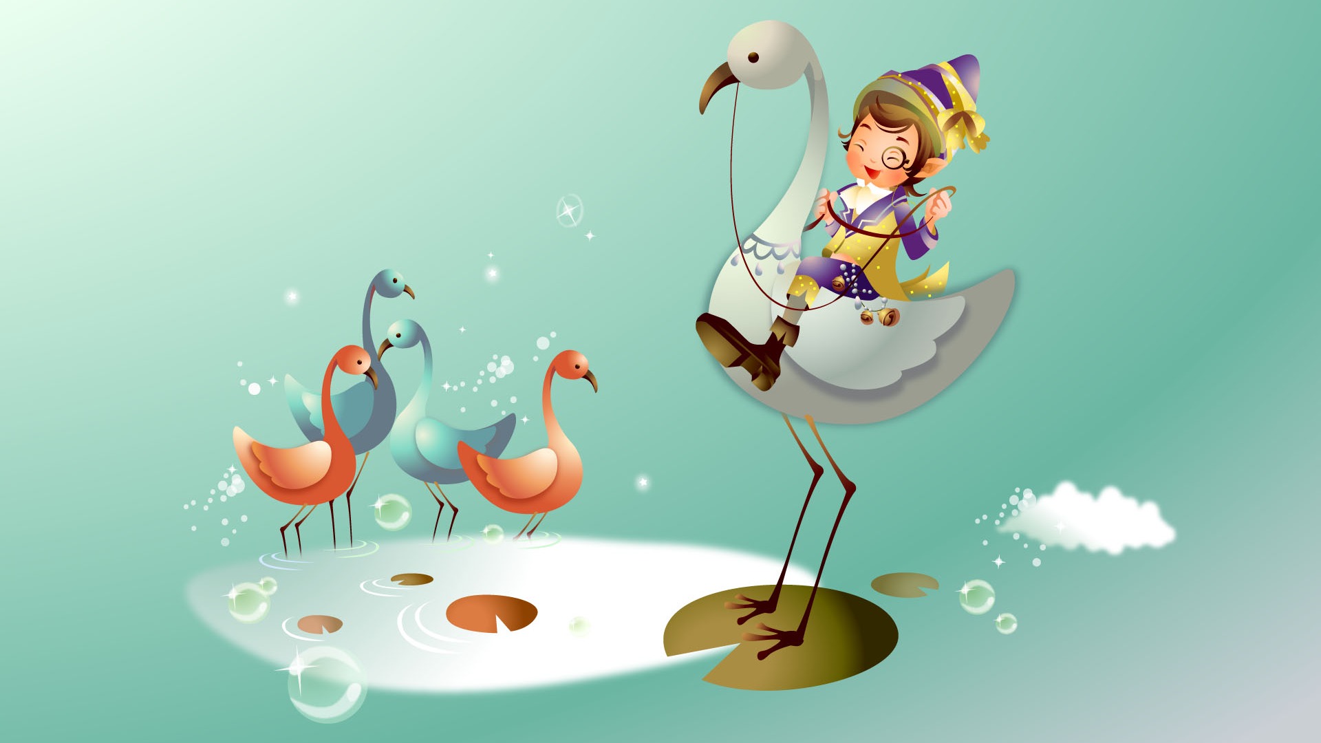 Fairy Tales Vector Wallpaper (2) #7 - 1920x1080