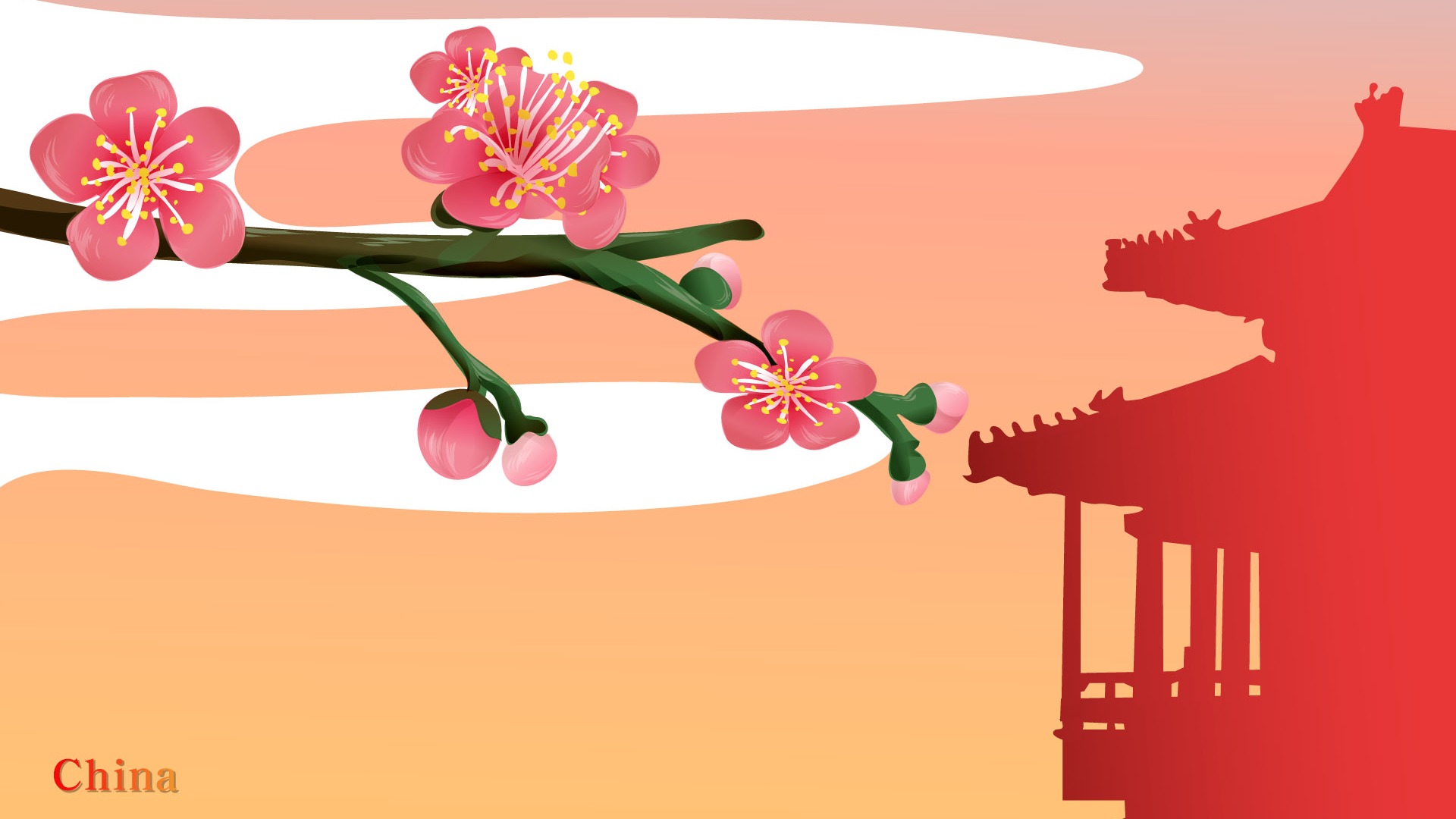 國家與鮮花 壁紙(二) #19 - 1920x1080