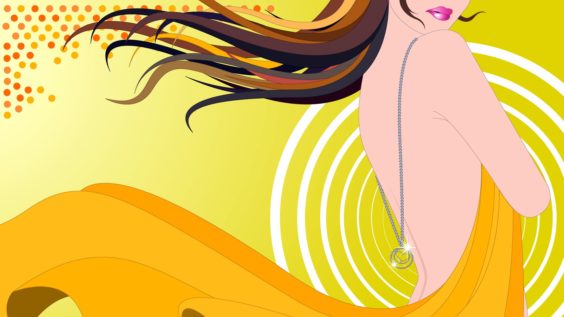 Vector urban women wallpaper (2) #12 - 1920x1080