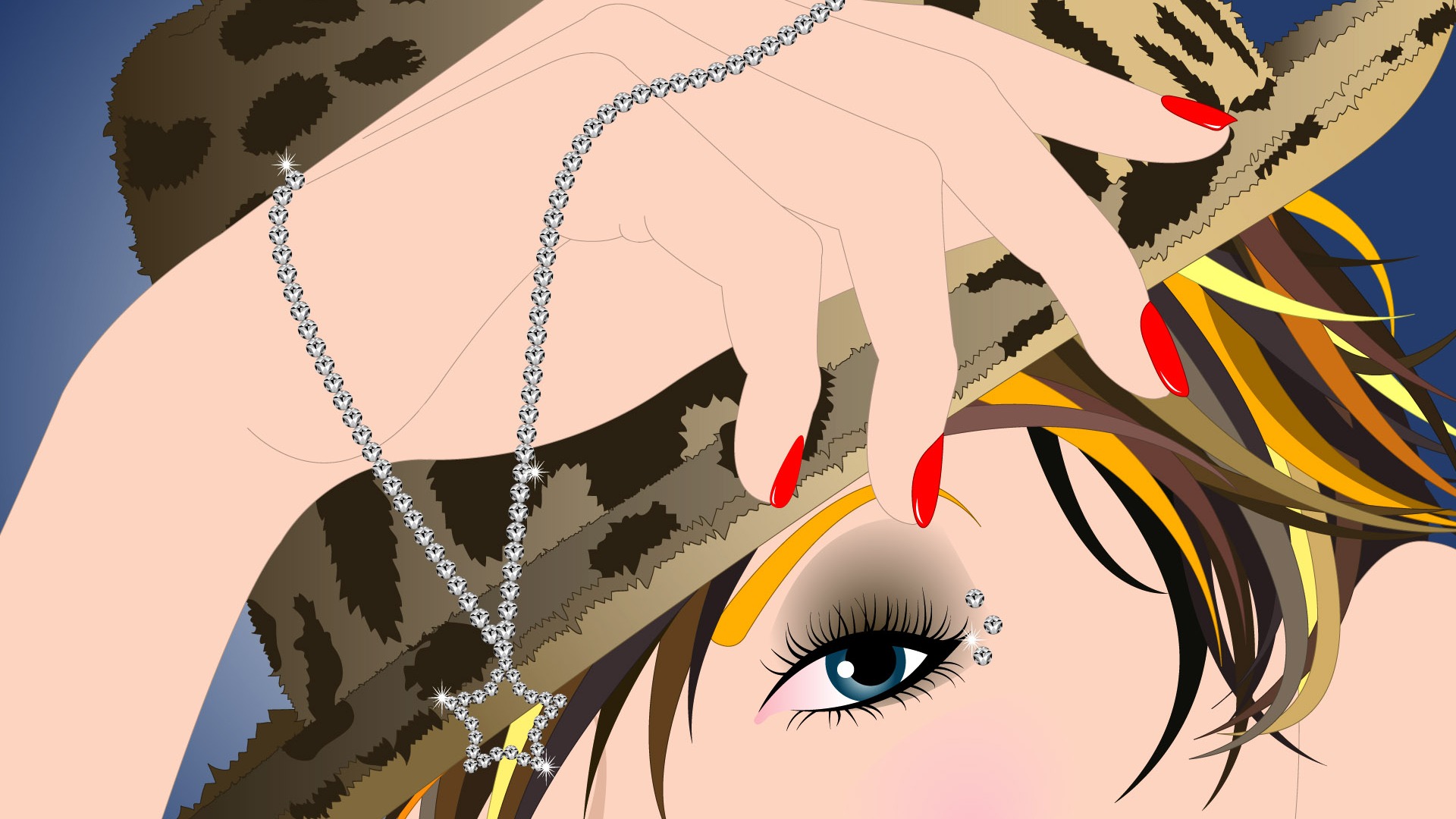 Vector urban women wallpaper (2) #16 - 1920x1080