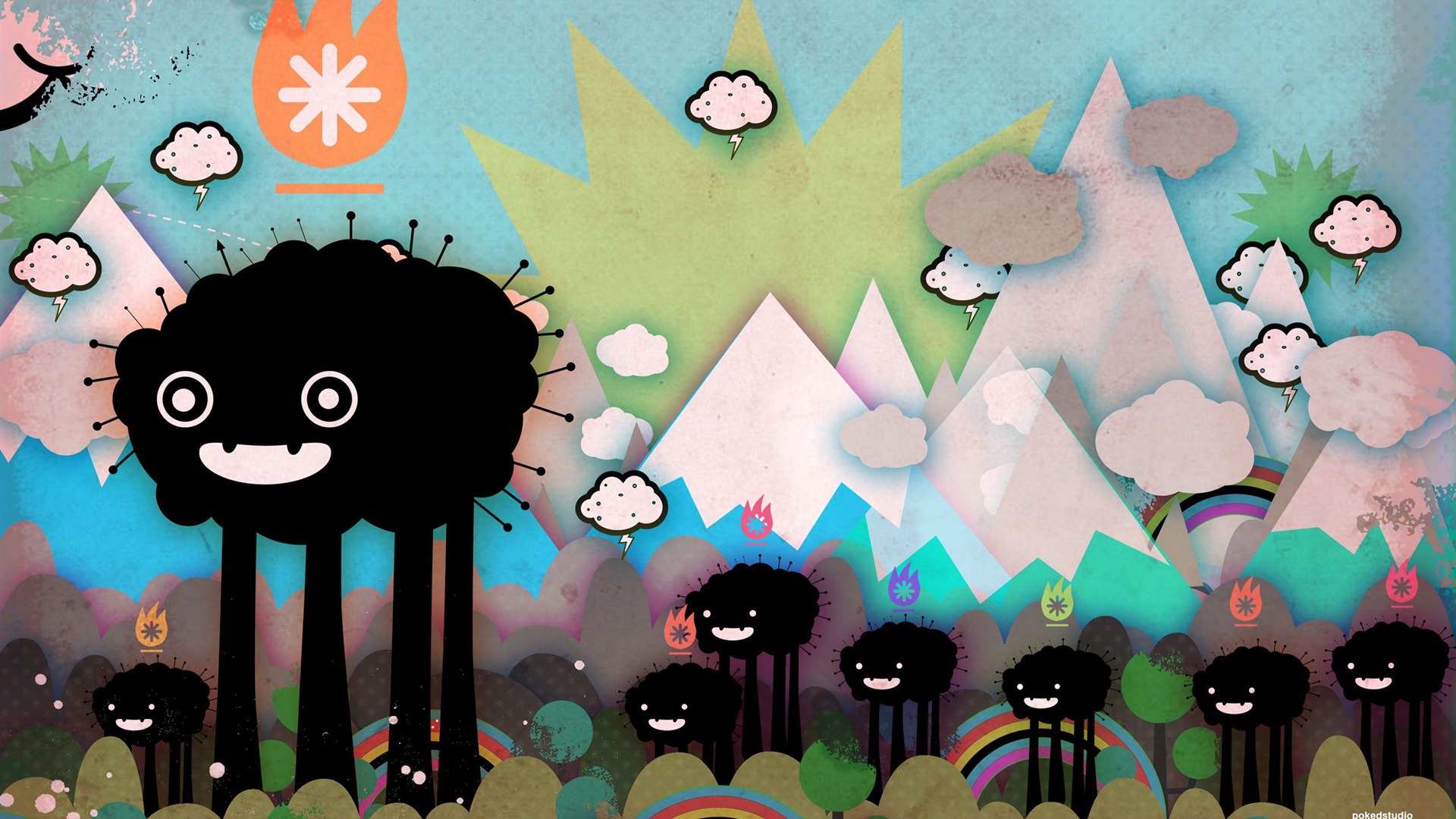 Poked Studio 潮流插畫設計壁紙 #1 - 1920x1080