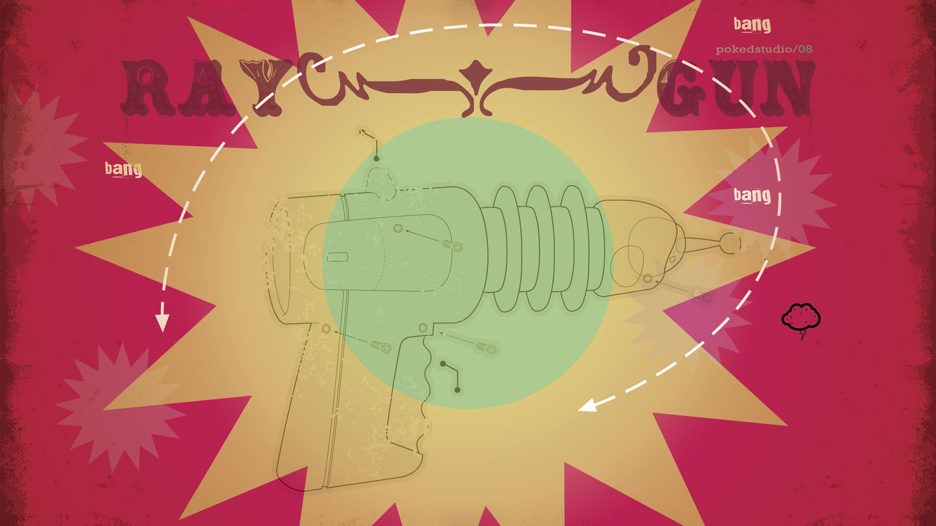 Poked Studio 潮流插畫設計壁紙 #14 - 1920x1080