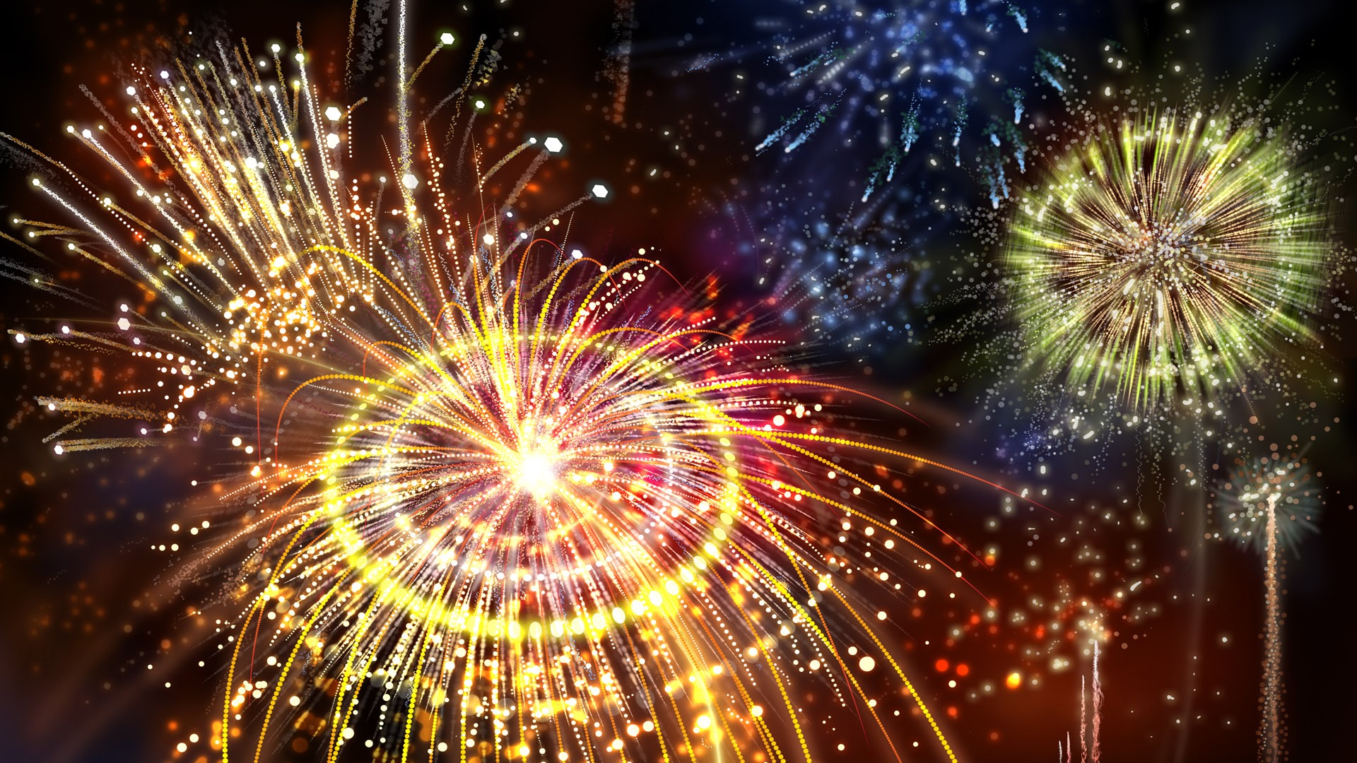 Colorful fireworks HD wallpaper #1 - 1920x1080